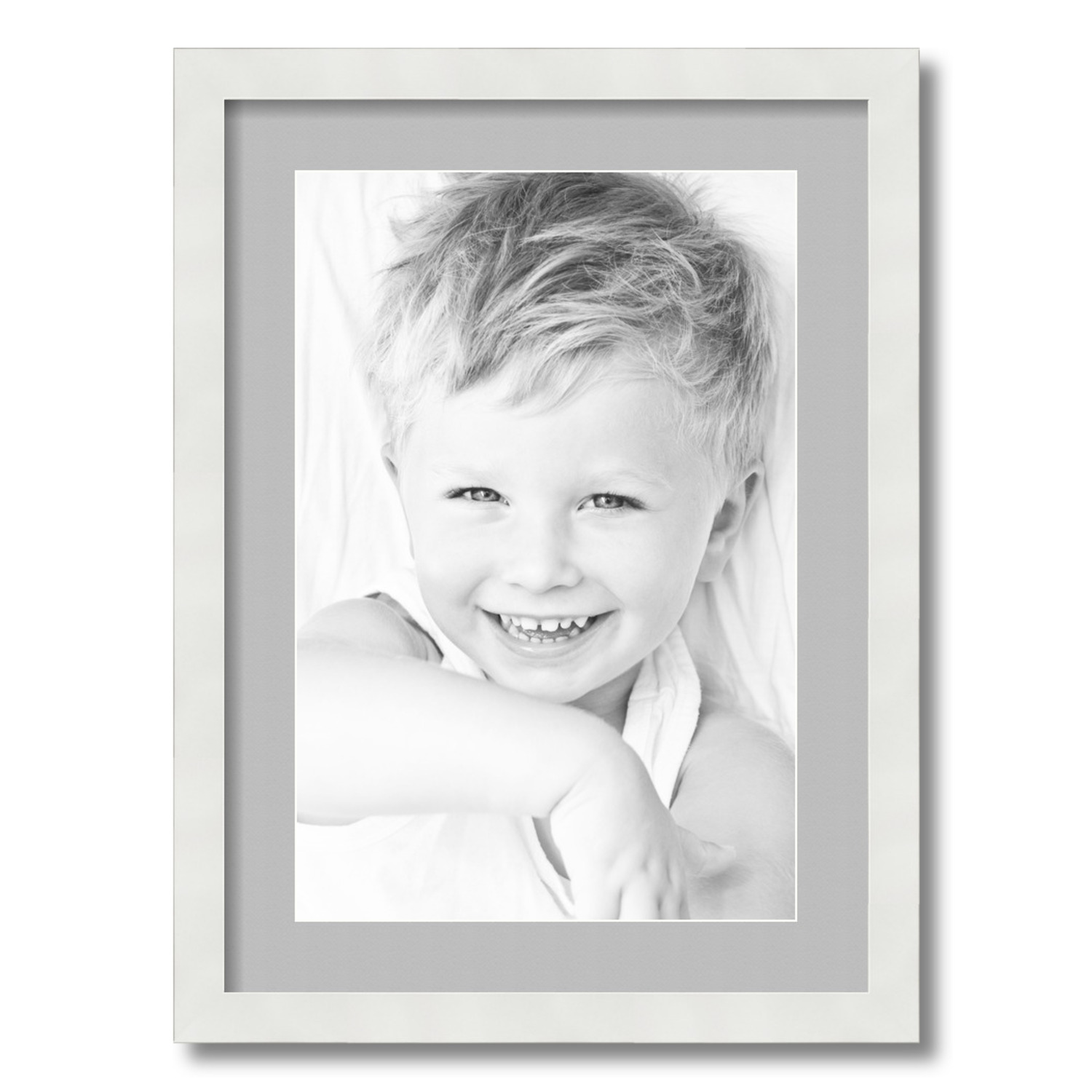 ArtToFrames Matted 16x22 White Picture Frame with 2" Mat, 12x18 Opening 3966