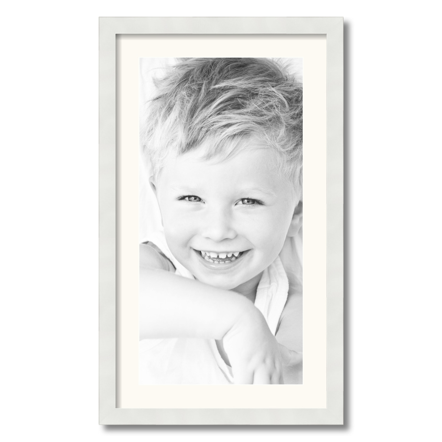 ArtToFrames Matted 16x28 White Picture Frame with 2" Mat, 12x24 Opening 3966