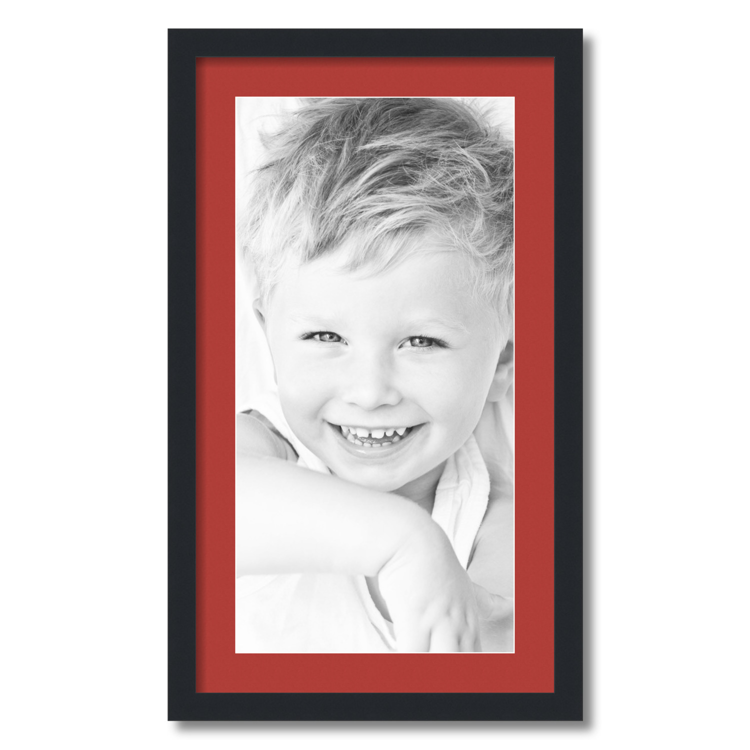 ArtToFrames Matted 16x28 Black Picture Frame with 2" Mat, 12x24 Opening 3926