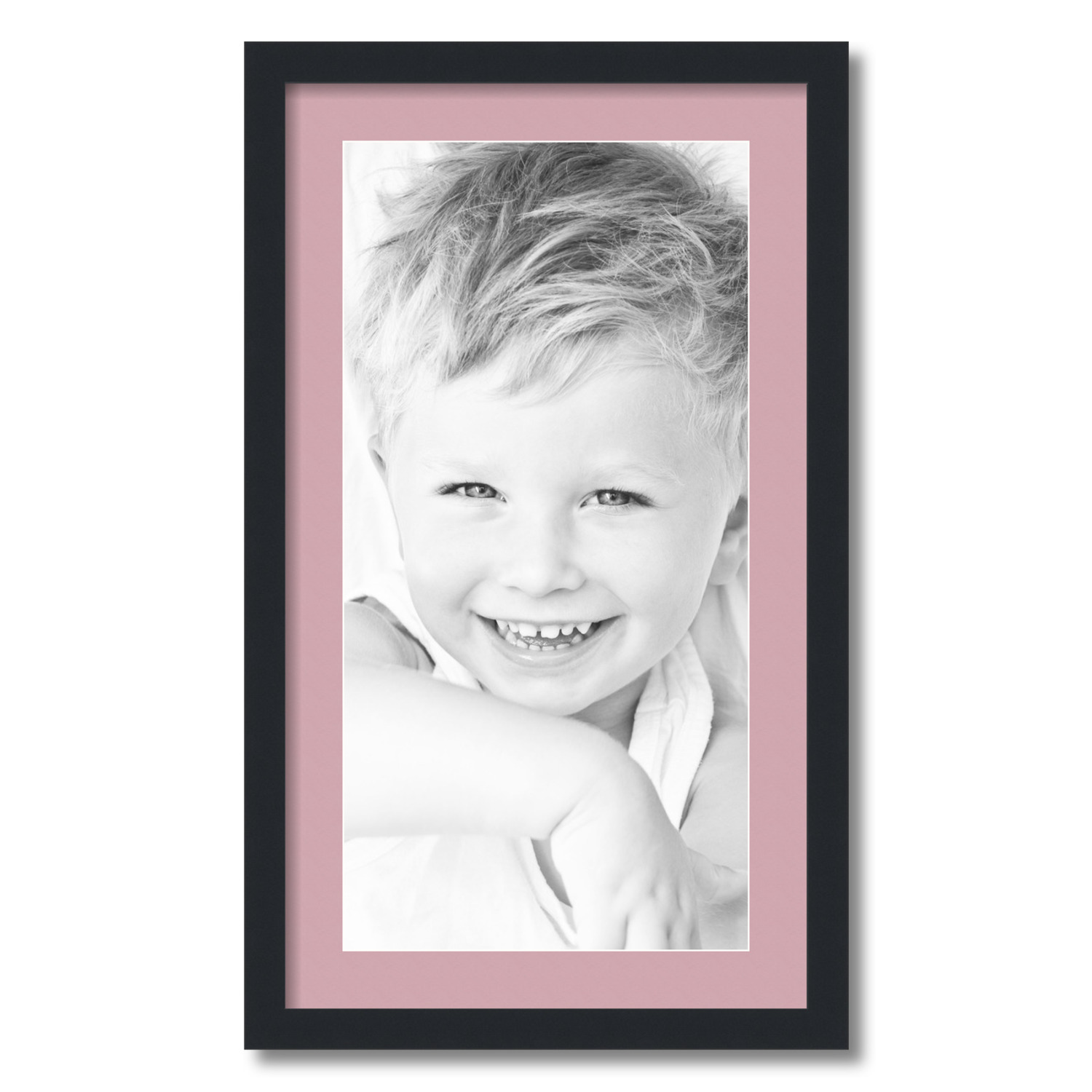 ArtToFrames Matted 16x28 Black Picture Frame with 2" Mat, 12x24 Opening 3926