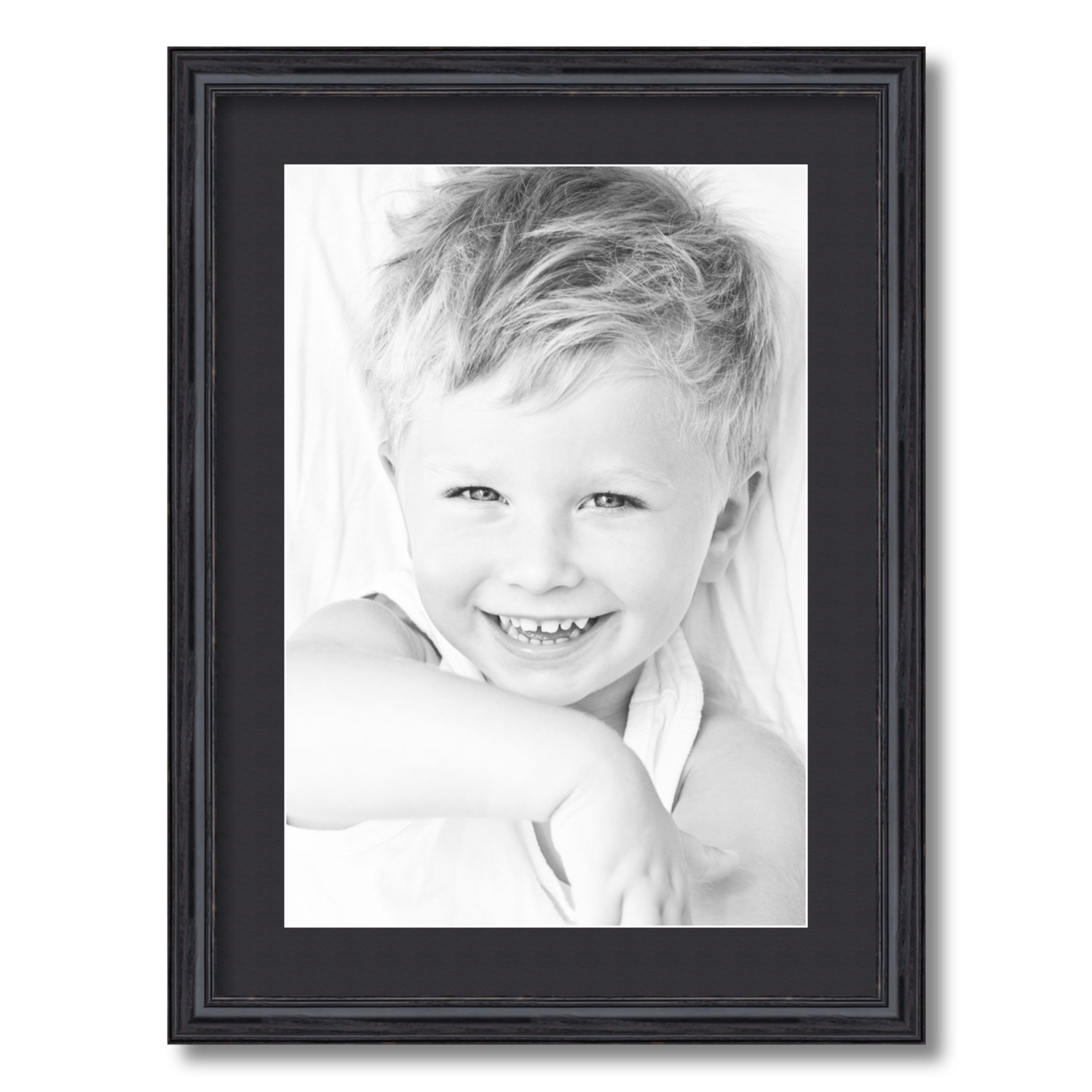 ArtToFrames Matted 17x23 Black Picture Frame with 2" Mat, 13x19 Opening 4083