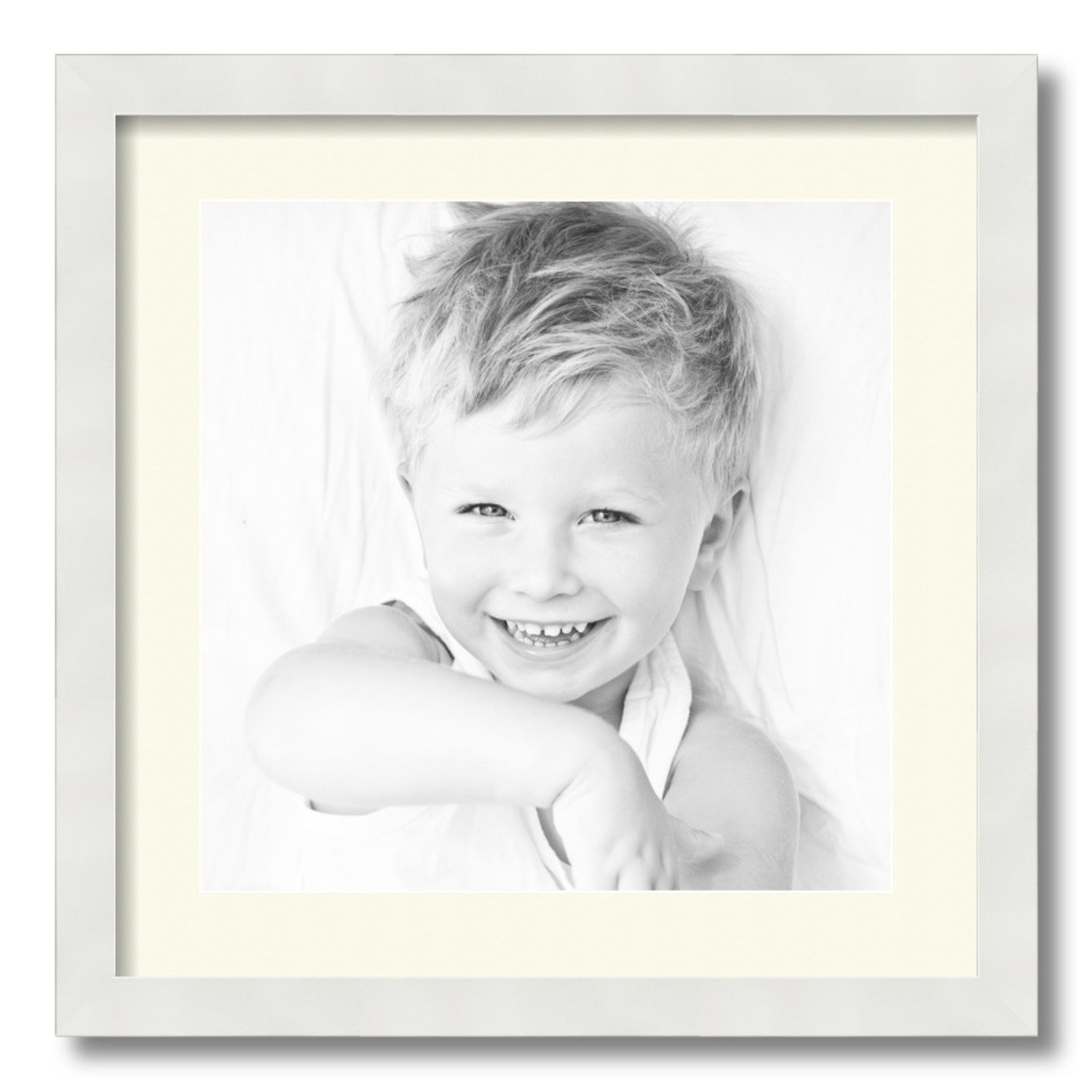 ArtToFrames Matted 18x18 White Picture Frame with 2" Mat, 14x14 Opening 3966