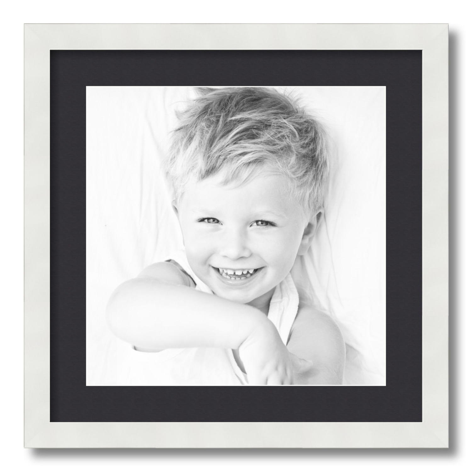 ArtToFrames Matted 18x18 White Picture Frame with 2" Mat, 14x14 Opening 3966