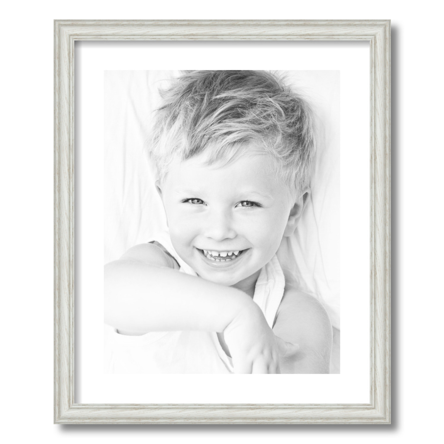 ArtToFrames Matted 18x22 White Picture Frame with 2" Mat, 14x18 Opening 4098