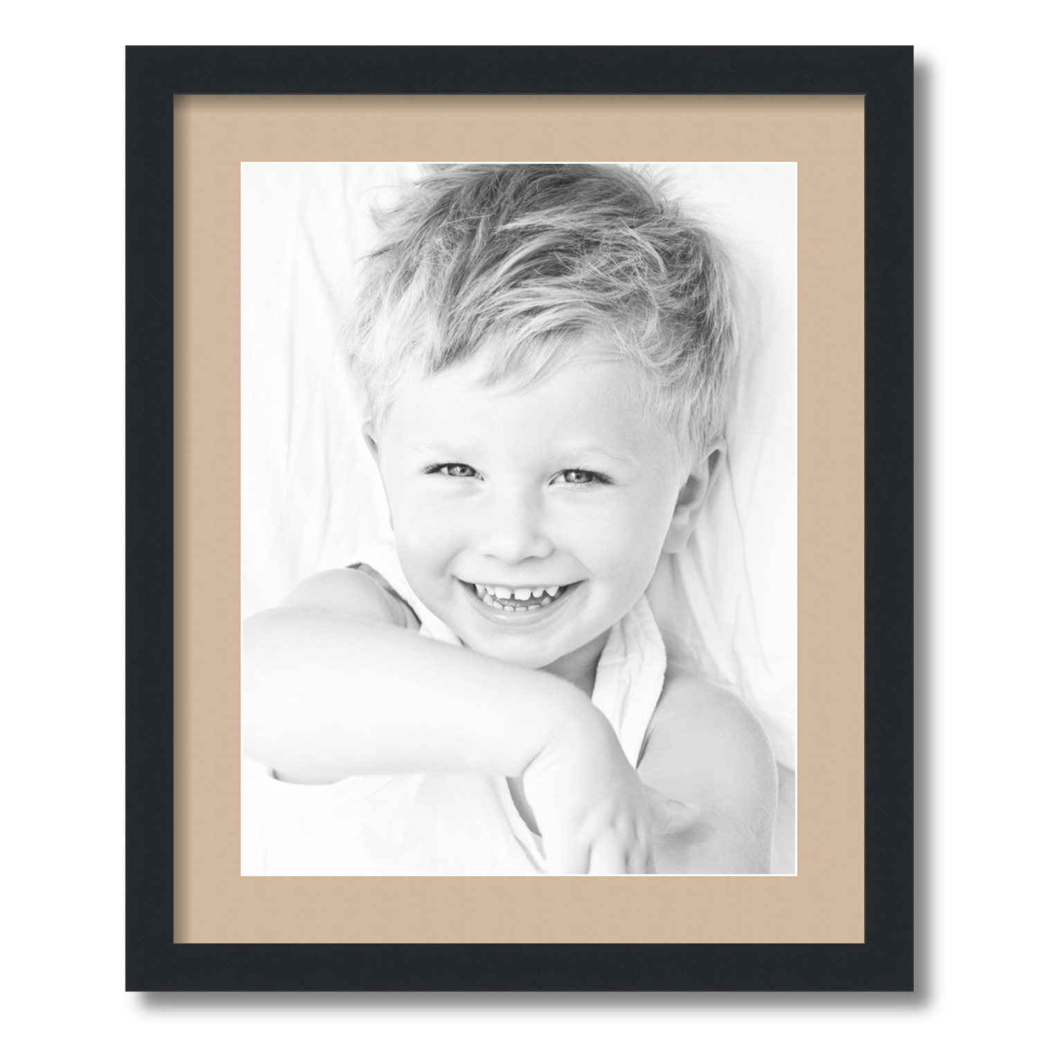 ArtToFrames Matted 18x22 Black Picture Frame with 2" Mat, 14x18 Opening 3926