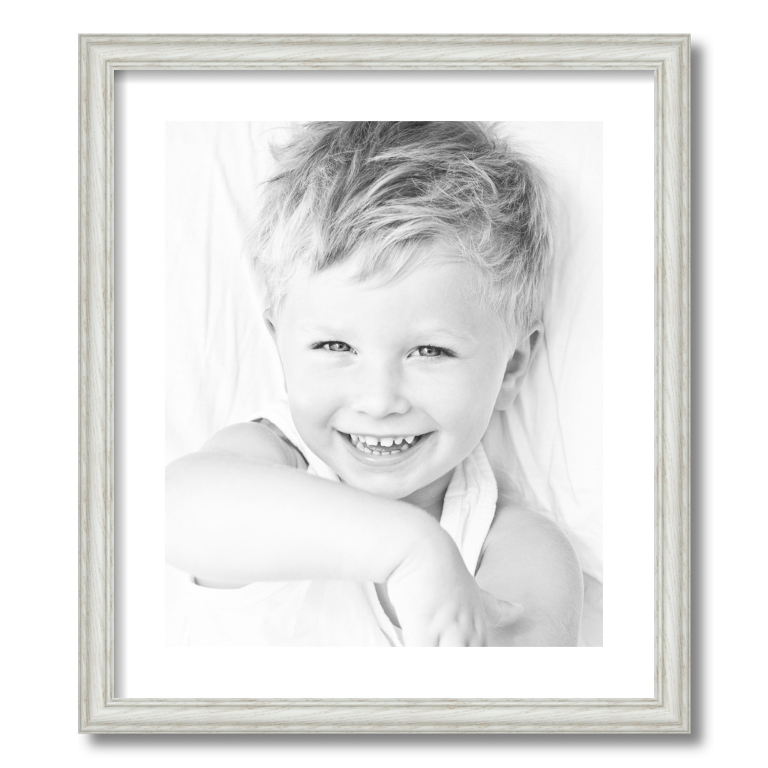 ArtToFrames Matted 19x22 White Picture Frame with 2" Mat, 15x18 Opening 4098