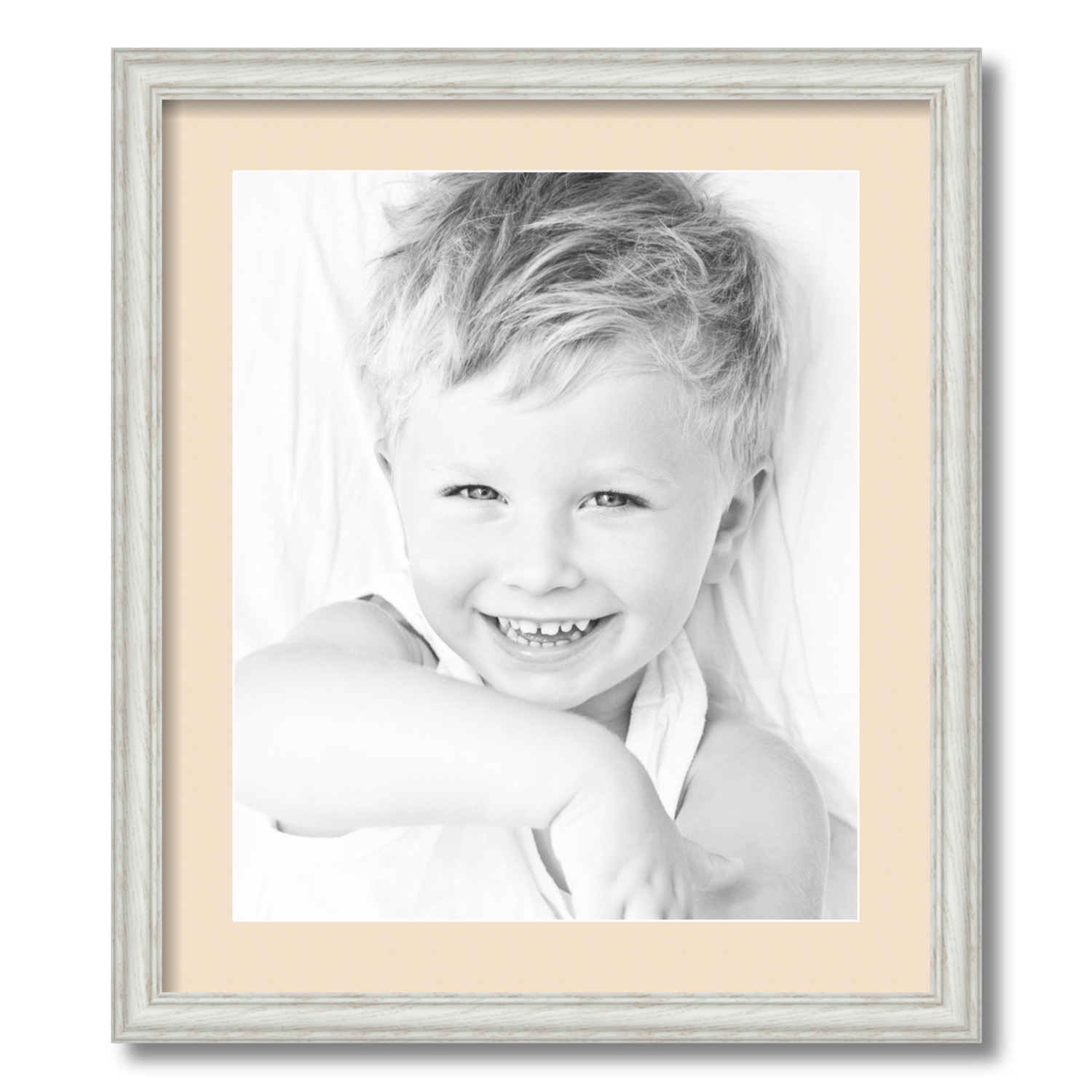 ArtToFrames Matted 19x22 White Picture Frame with 2" Mat, 15x18 Opening 4098