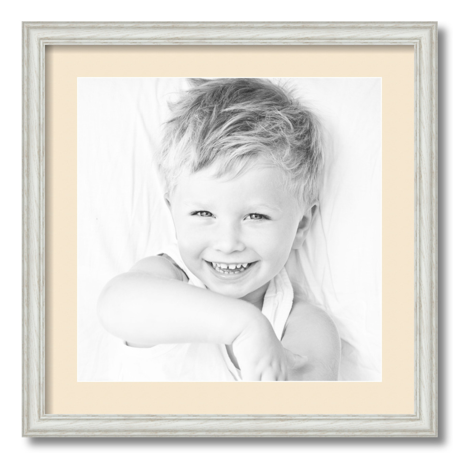 ArtToFrames Matted 20x20 White Picture Frame with 2" Mat, 16x16 Opening 4098