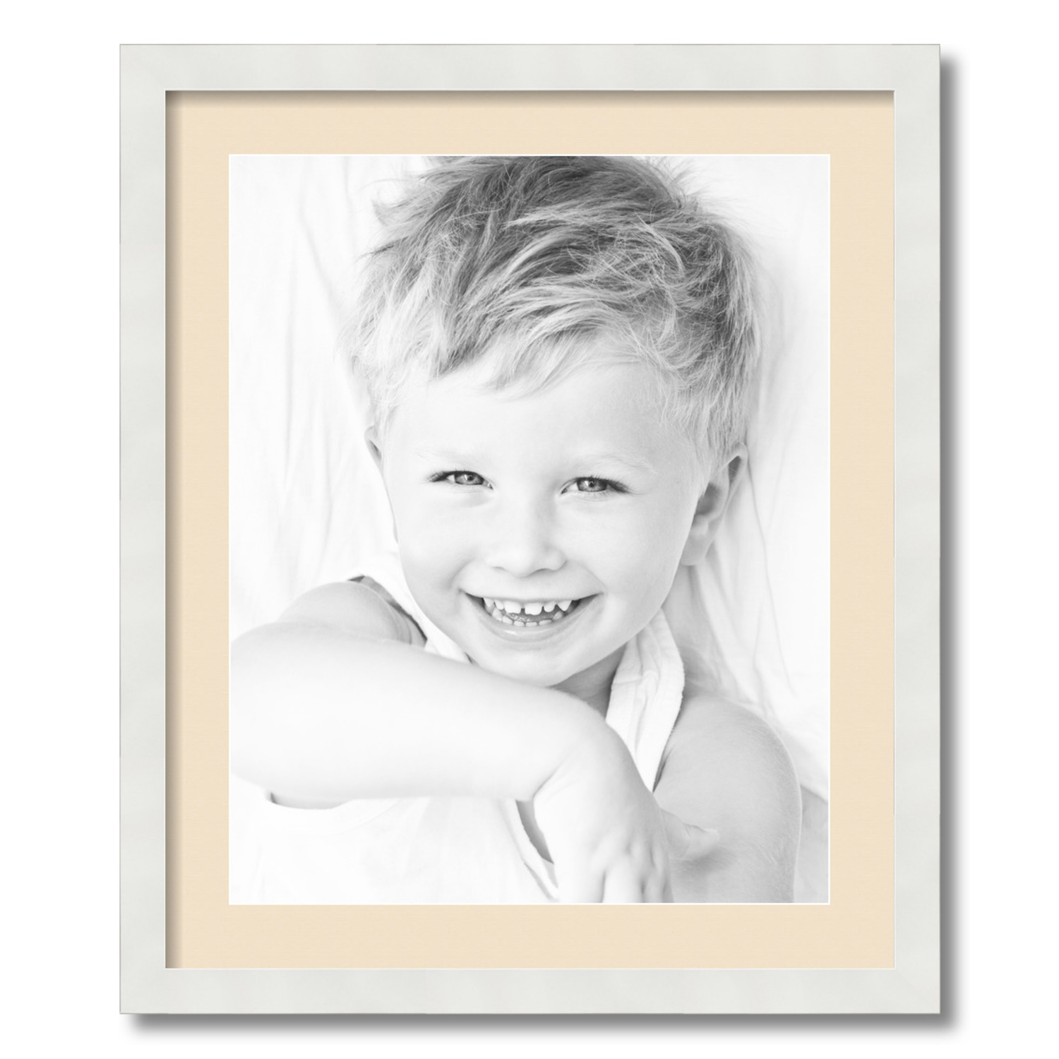 ArtToFrames Matted 20x24 White Picture Frame with 2" Mat, 16x20 Opening 3966