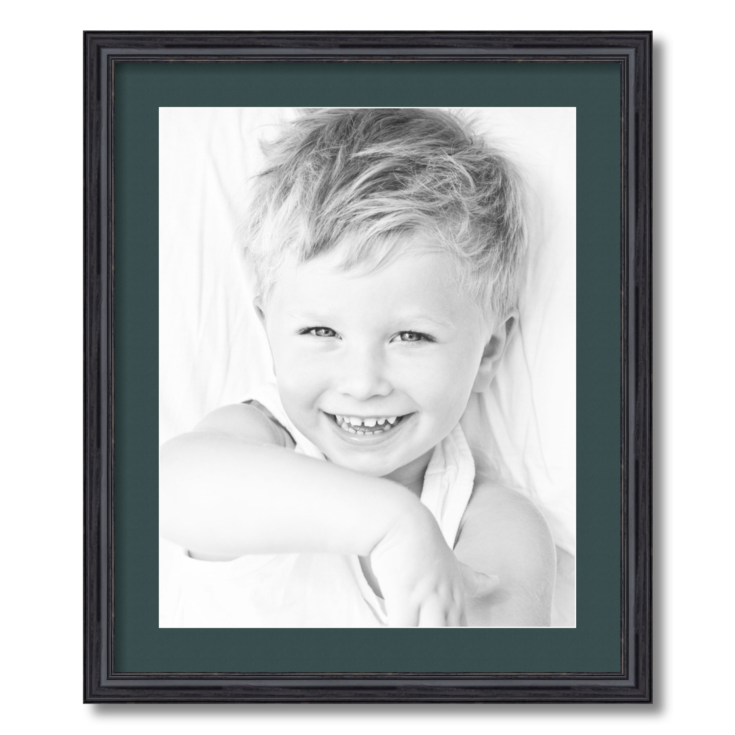 ArtToFrames Matted 20x24 Black Picture Frame with 2" Mat, 16x20 Opening 4083