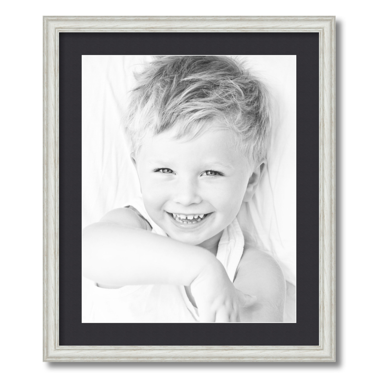 ArtToFrames Matted 20x24 White Picture Frame with 2" Mat, 16x20 Opening 4098