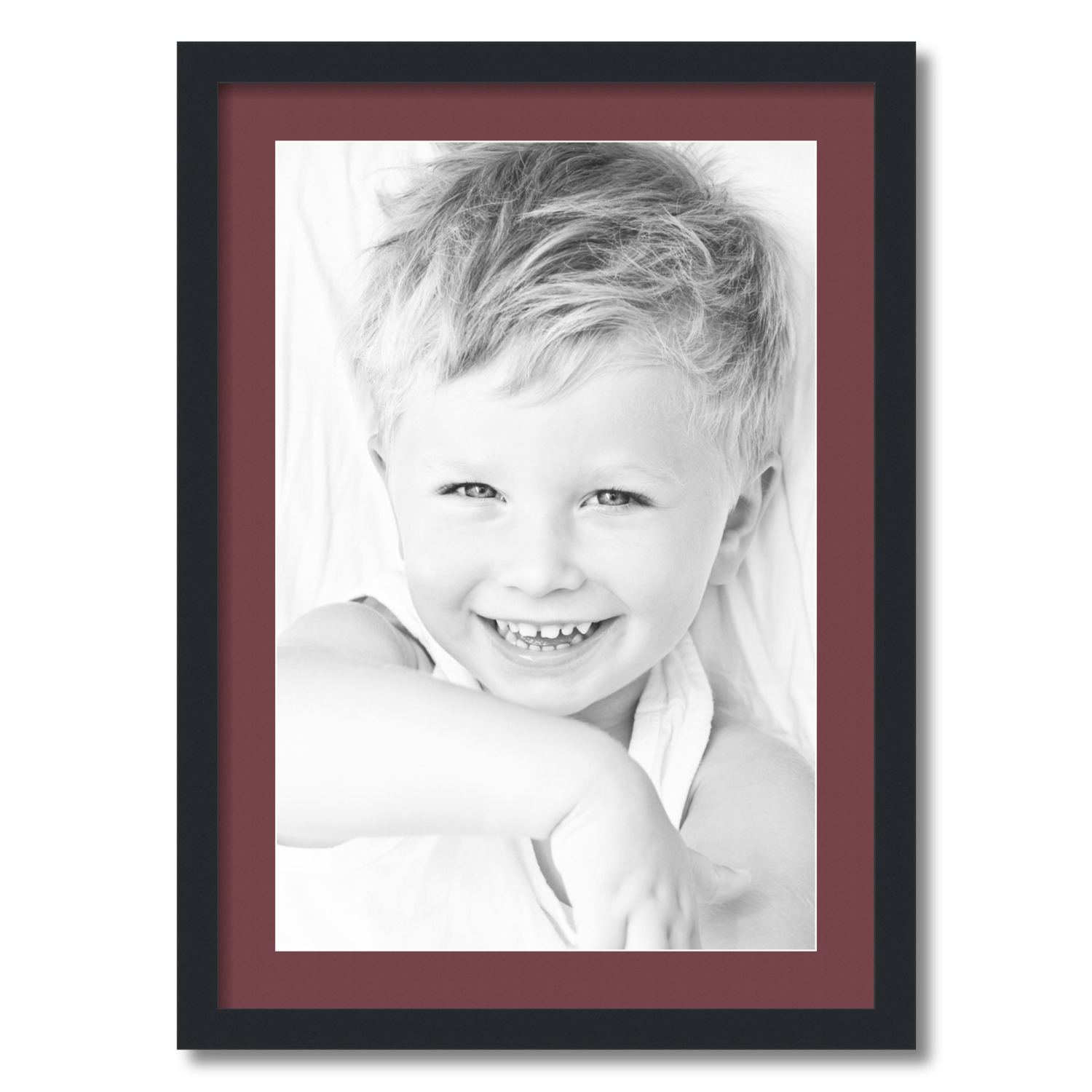 ArtToFrames Matted 20x28 Black Picture Frame with 2" Mat, 16x24 Opening 3926