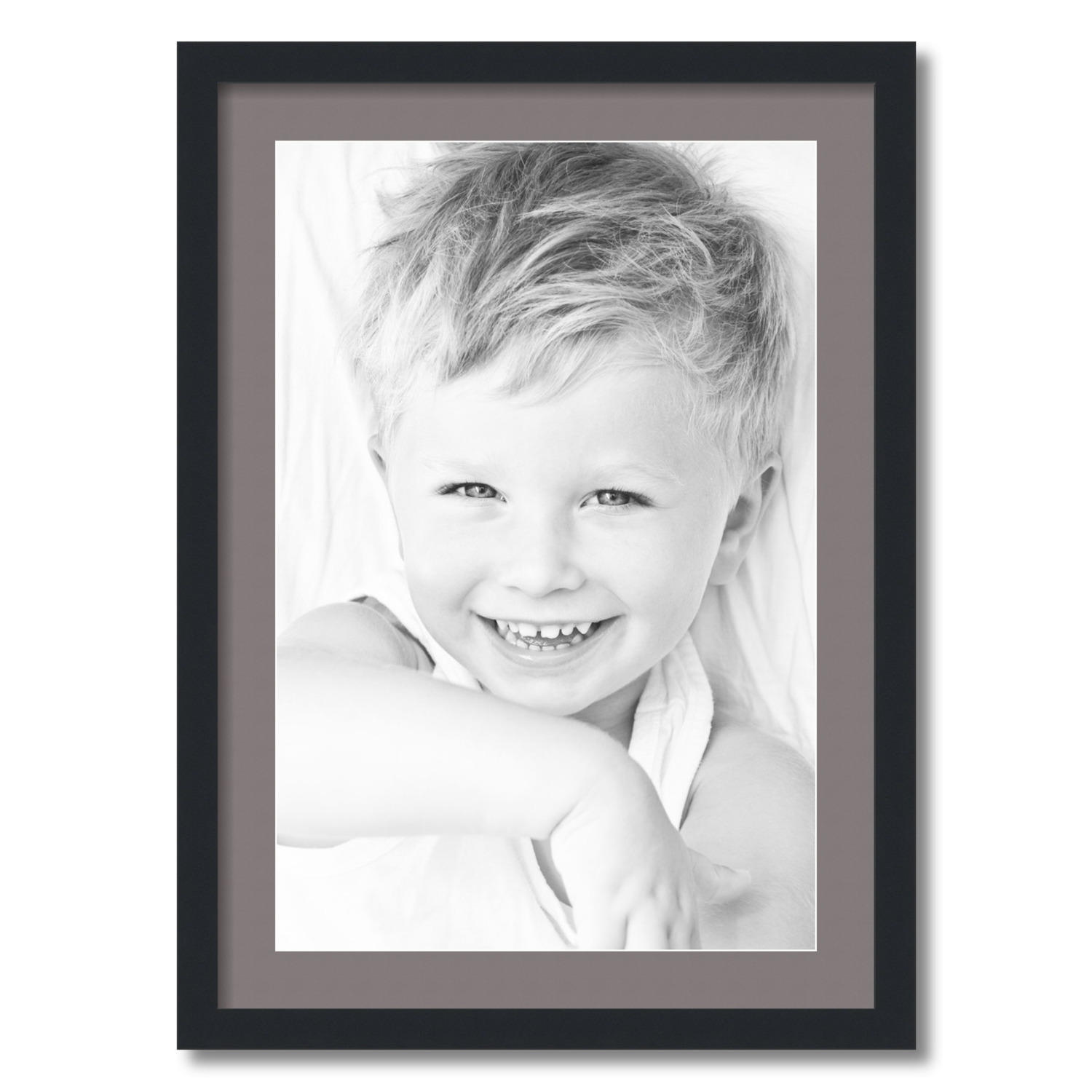 ArtToFrames Matted 20x28 Black Picture Frame with 2" Mat, 16x24 Opening 3926