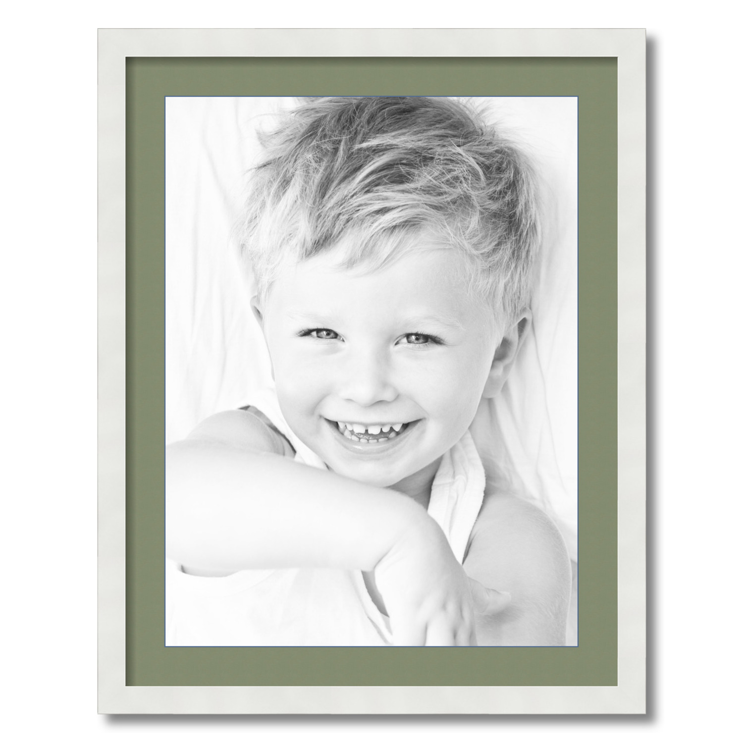 ArtToFrames Matted 22x28 White Picture Frame with 2" Mat, 18x24 Opening 3966