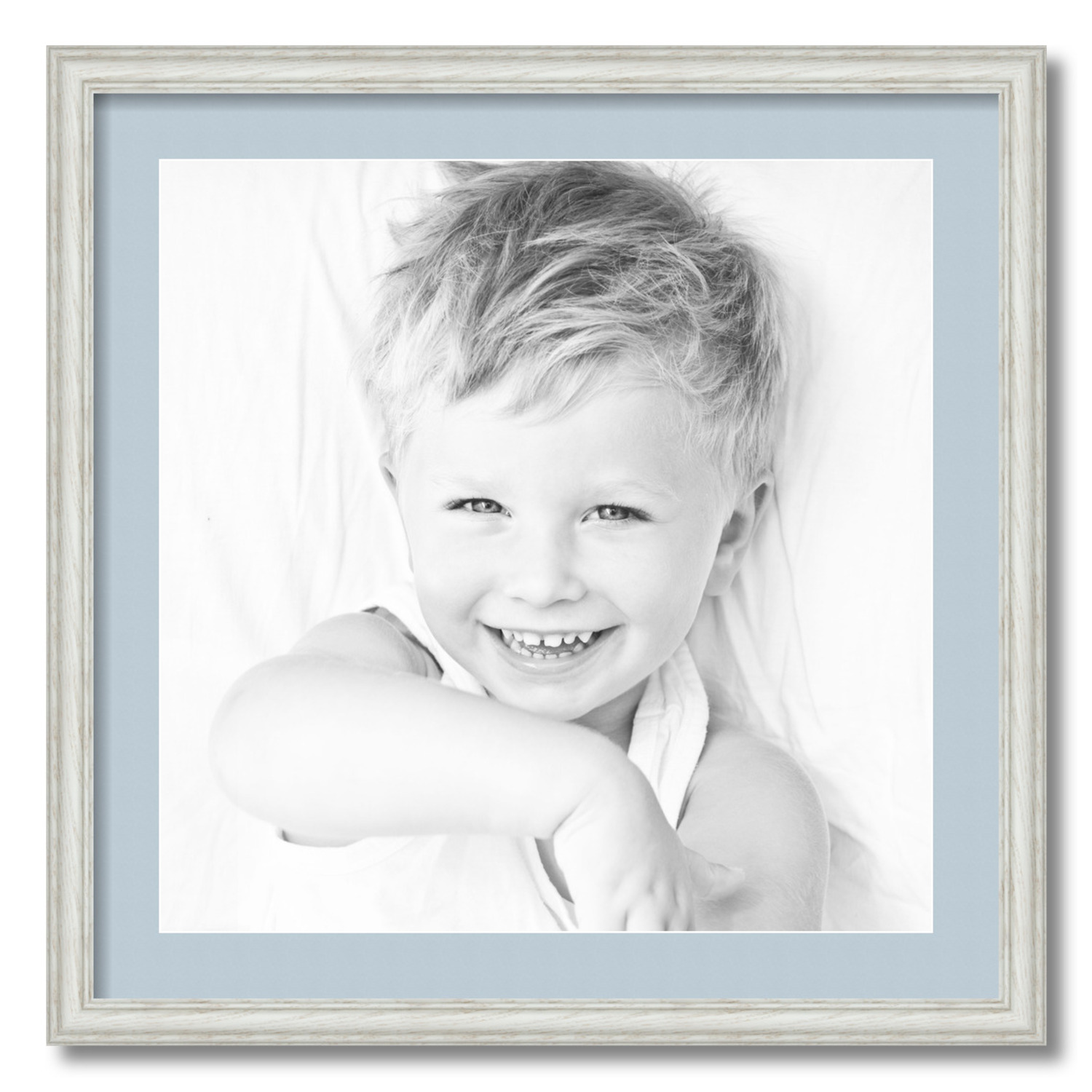 ArtToFrames Matted 24x24 White Picture Frame with 2" Mat, 20x20 Opening 4098