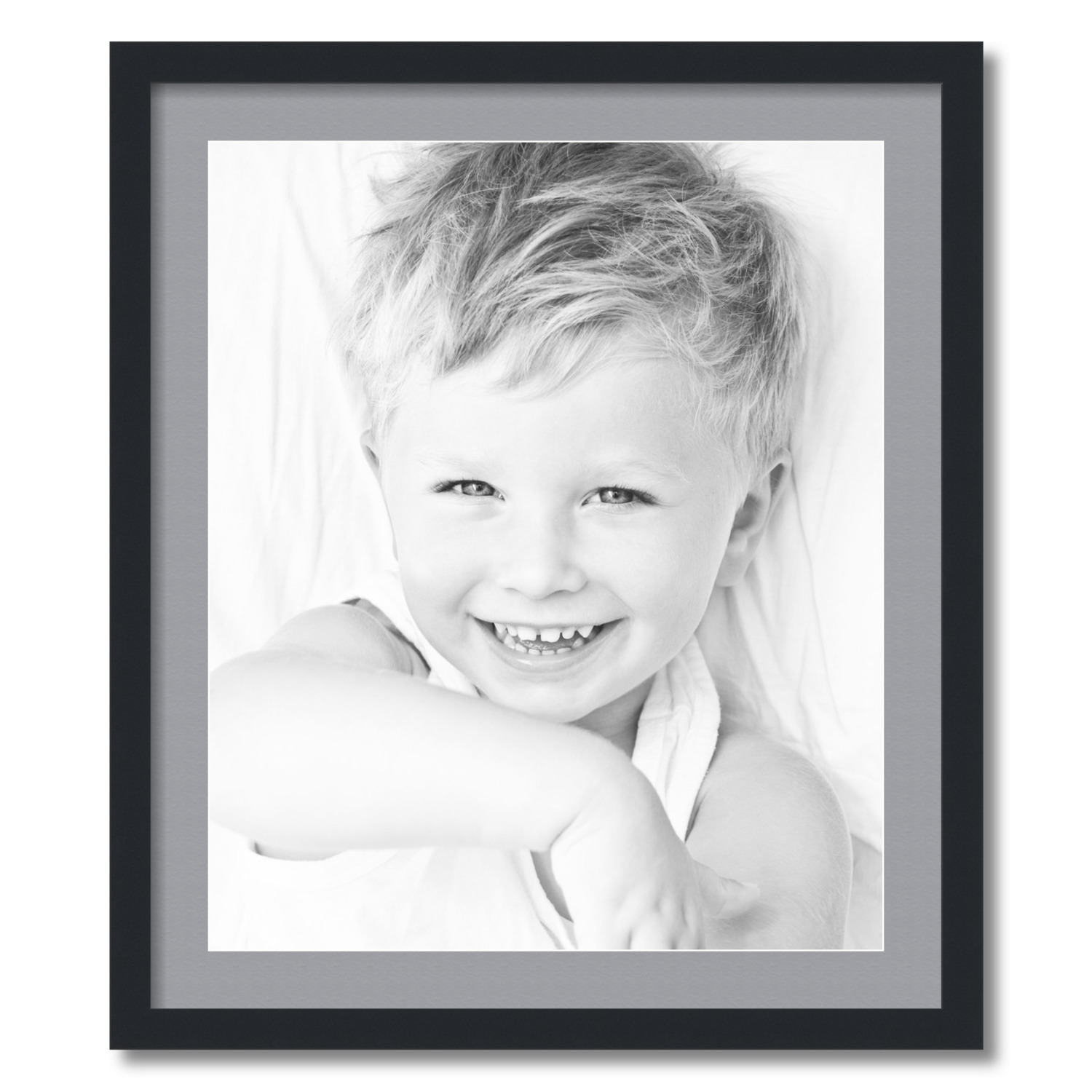 ArtToFrames Matted 24x28 Black Picture Frame with 2" Mat, 20x24 Opening 3926