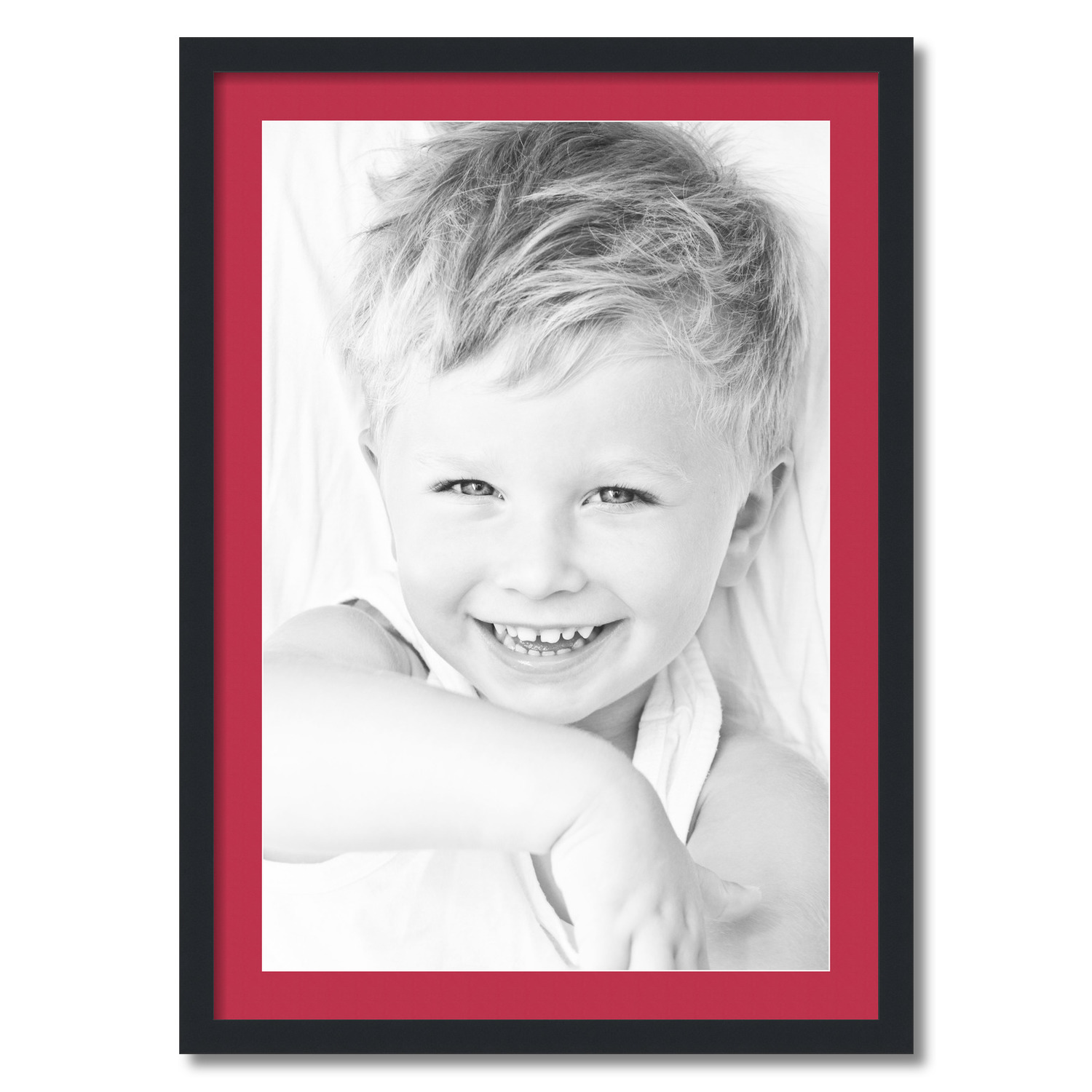 ArtToFrames Matted 24x34 Black Picture Frame with 2" Mat, 20x30 Opening 3926