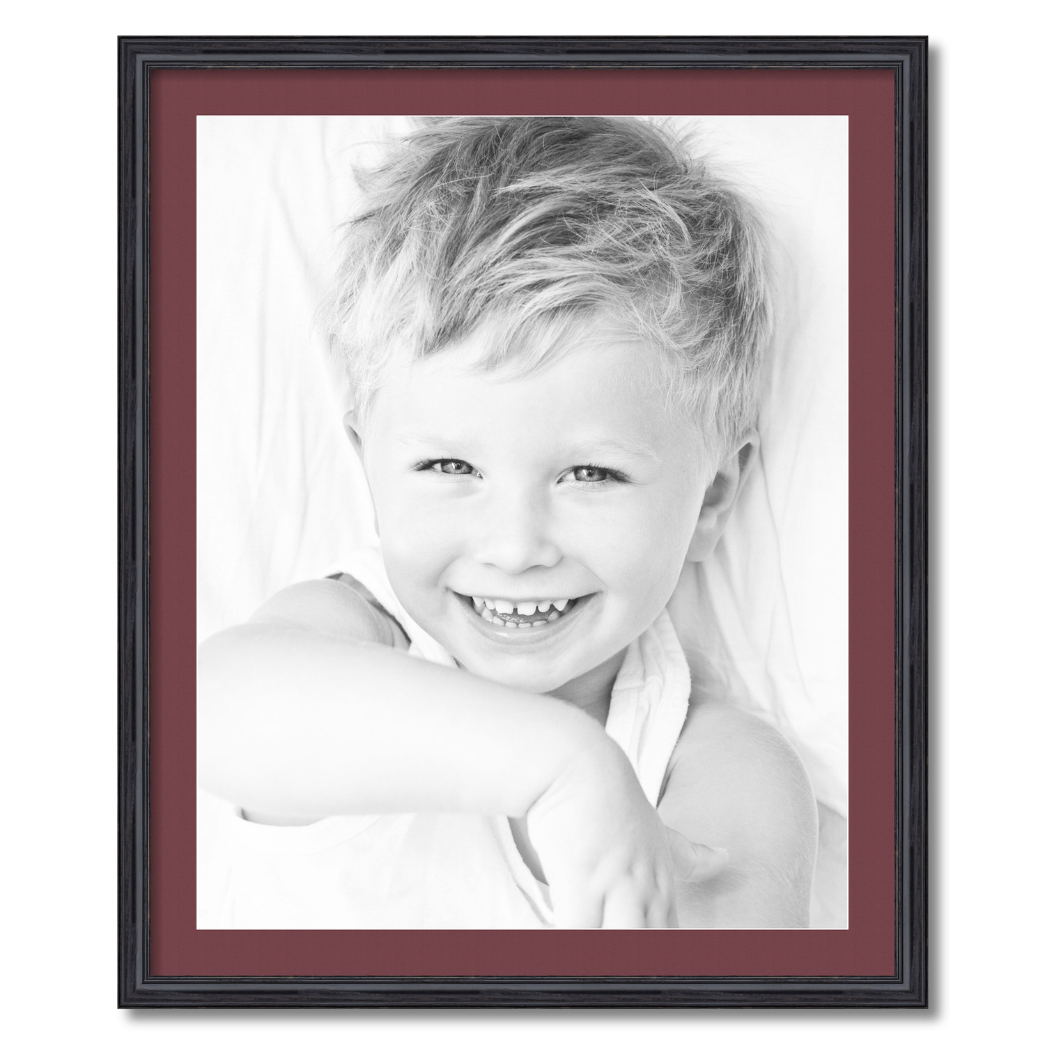 ArtToFrames Matted 28x34 Black Picture Frame with 2" Mat, 24x30 Opening 4083