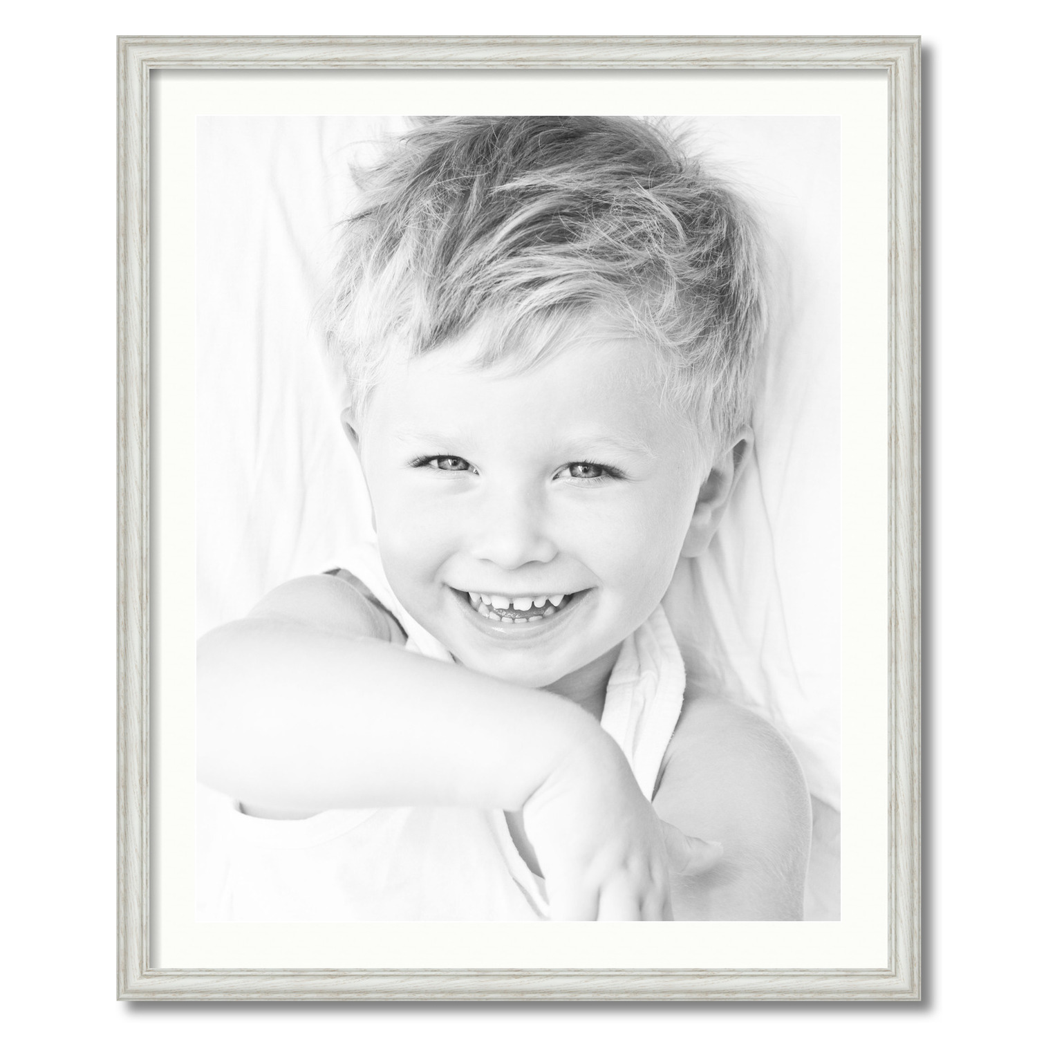 ArtToFrames Matted 28x34 White Picture Frame with 2" Mat, 24x30 Opening 4098