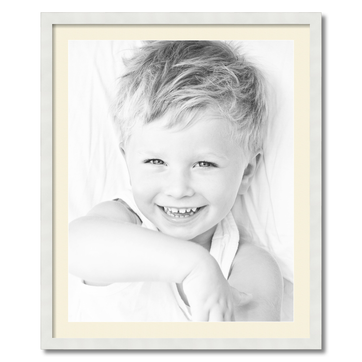 ArtToFrames Matted 28x34 White Picture Frame with 2" Mat, 24x30 Opening 3966