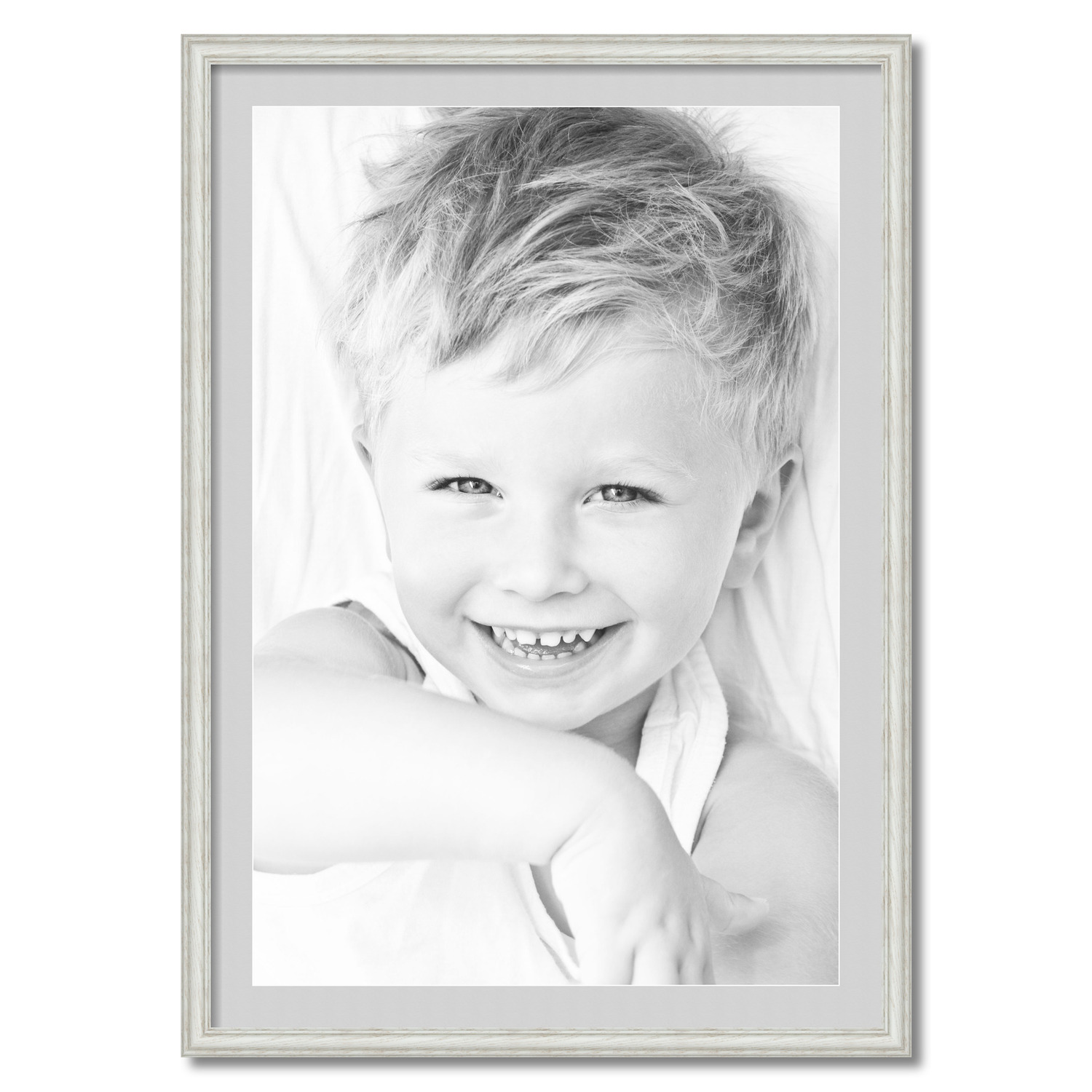 ArtToFrames Matted 28x40 White Picture Frame with 2" Mat, 24x36 Opening 4098