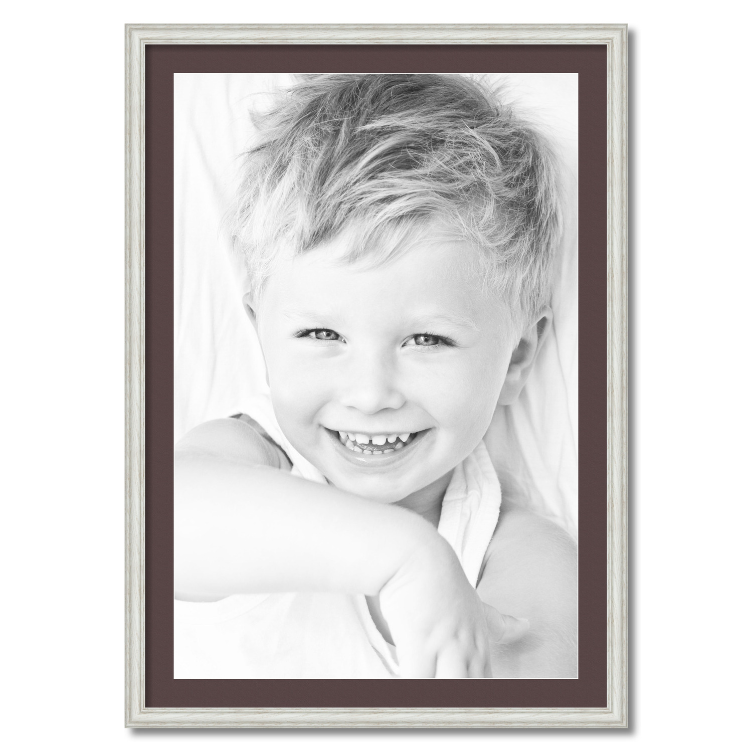 ArtToFrames Matted 28x40 White Picture Frame with 2" Mat, 24x36 Opening 4098