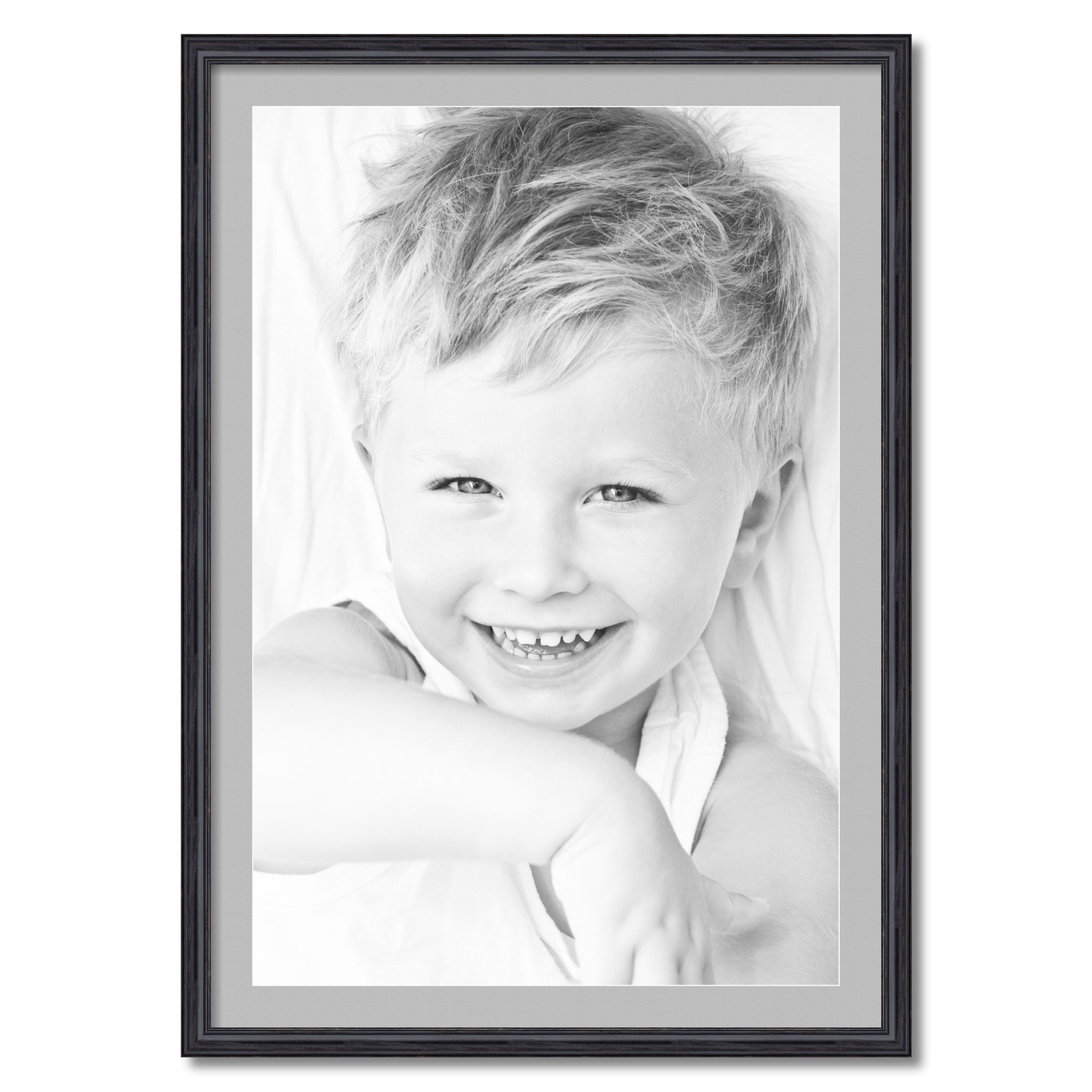 ArtToFrames Matted 28x40 Black Picture Frame with 2" Mat, 24x36 Opening 4083