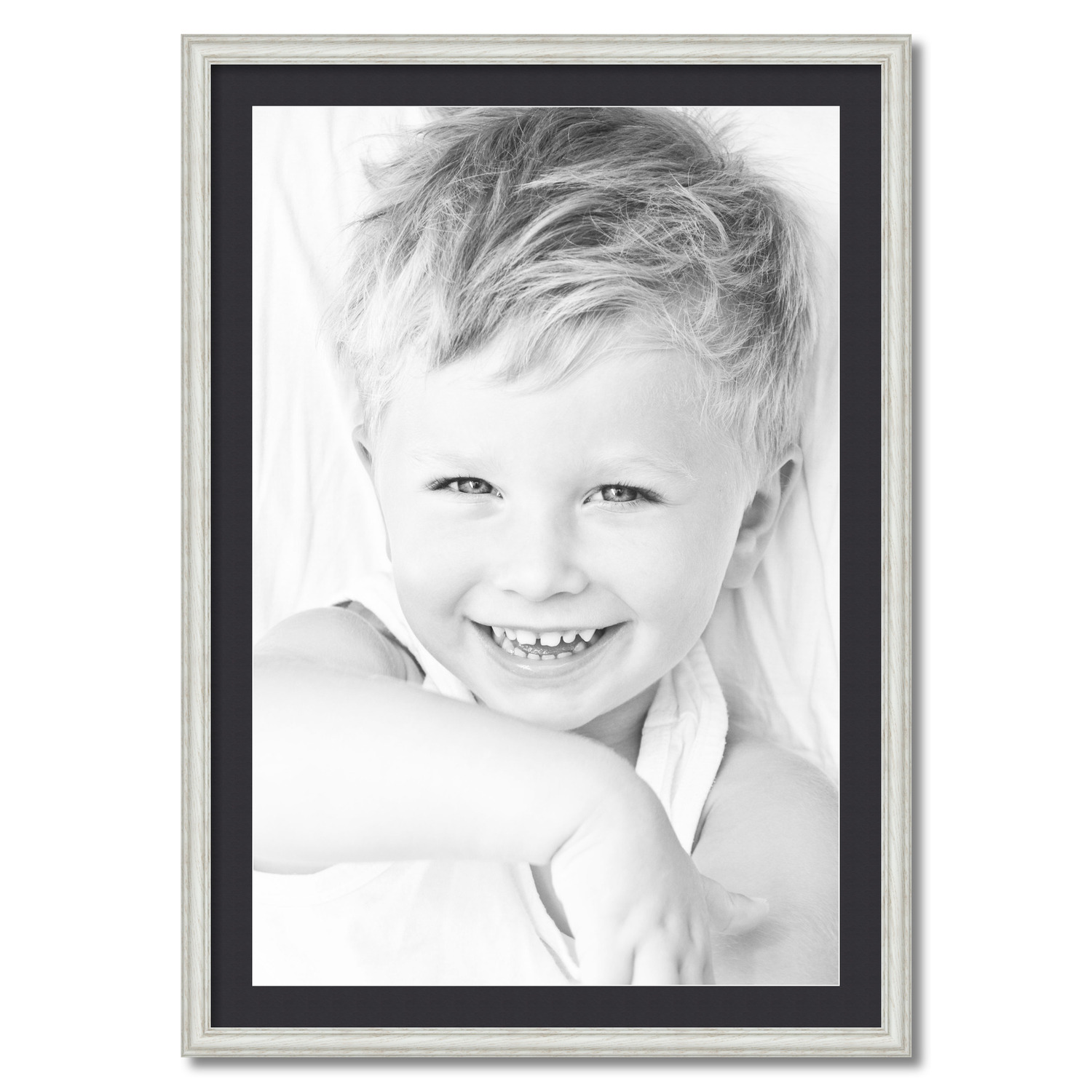 ArtToFrames Matted 28x40 White Picture Frame with 2" Mat, 24x36 Opening 4098