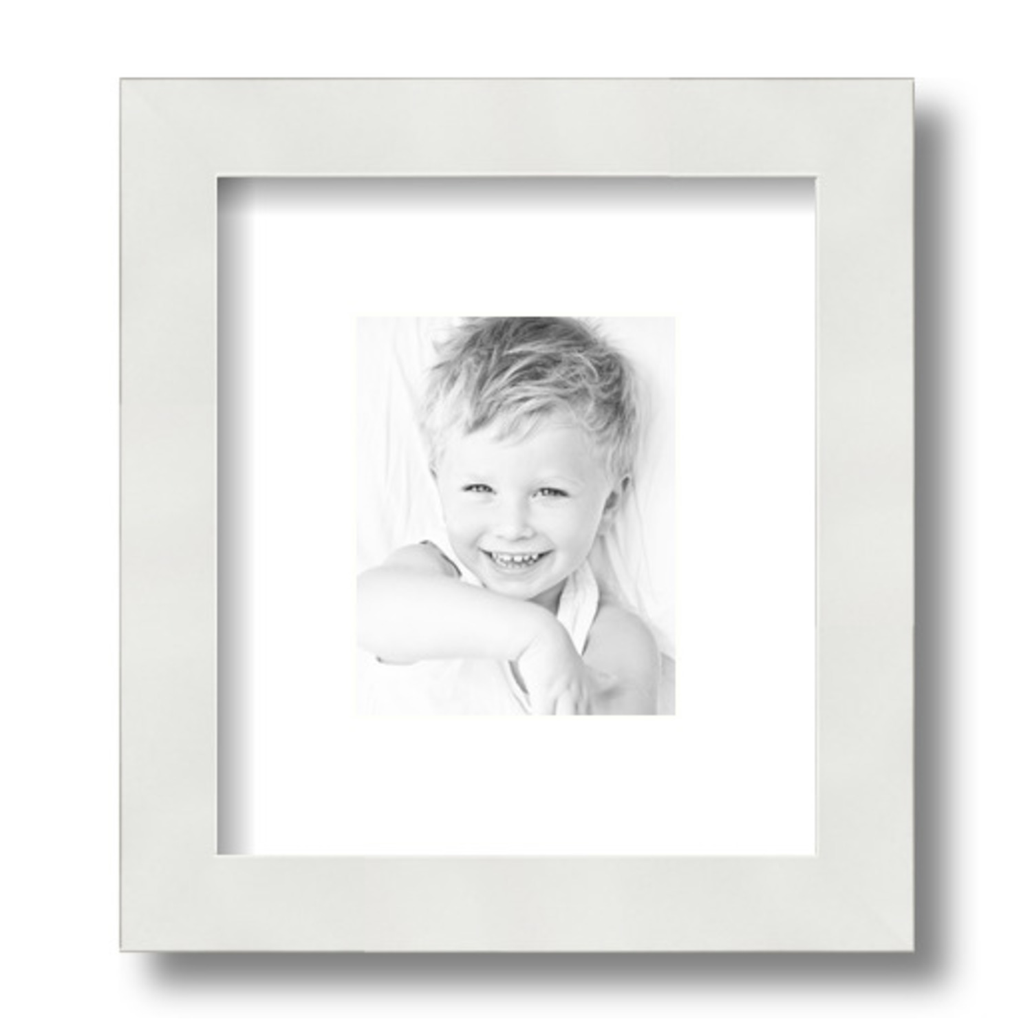 ArtToFrames Matted 7.5x9 White Picture Frame with 2" Mat, 3.5x5 Opening 3966