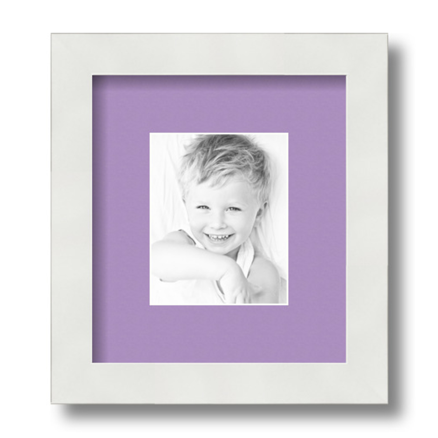 ArtToFrames Matted 7.5x9 White Picture Frame with 2" Mat, 3.5x5 Opening 3966