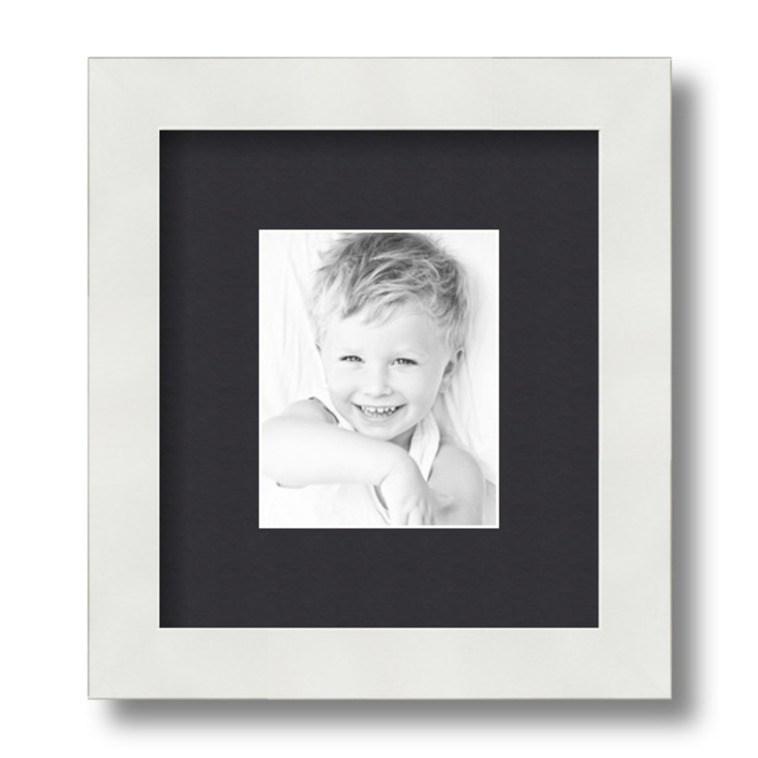 ArtToFrames Matted 7.5x9 White Picture Frame with 2" Mat, 3.5x5 Opening 3966