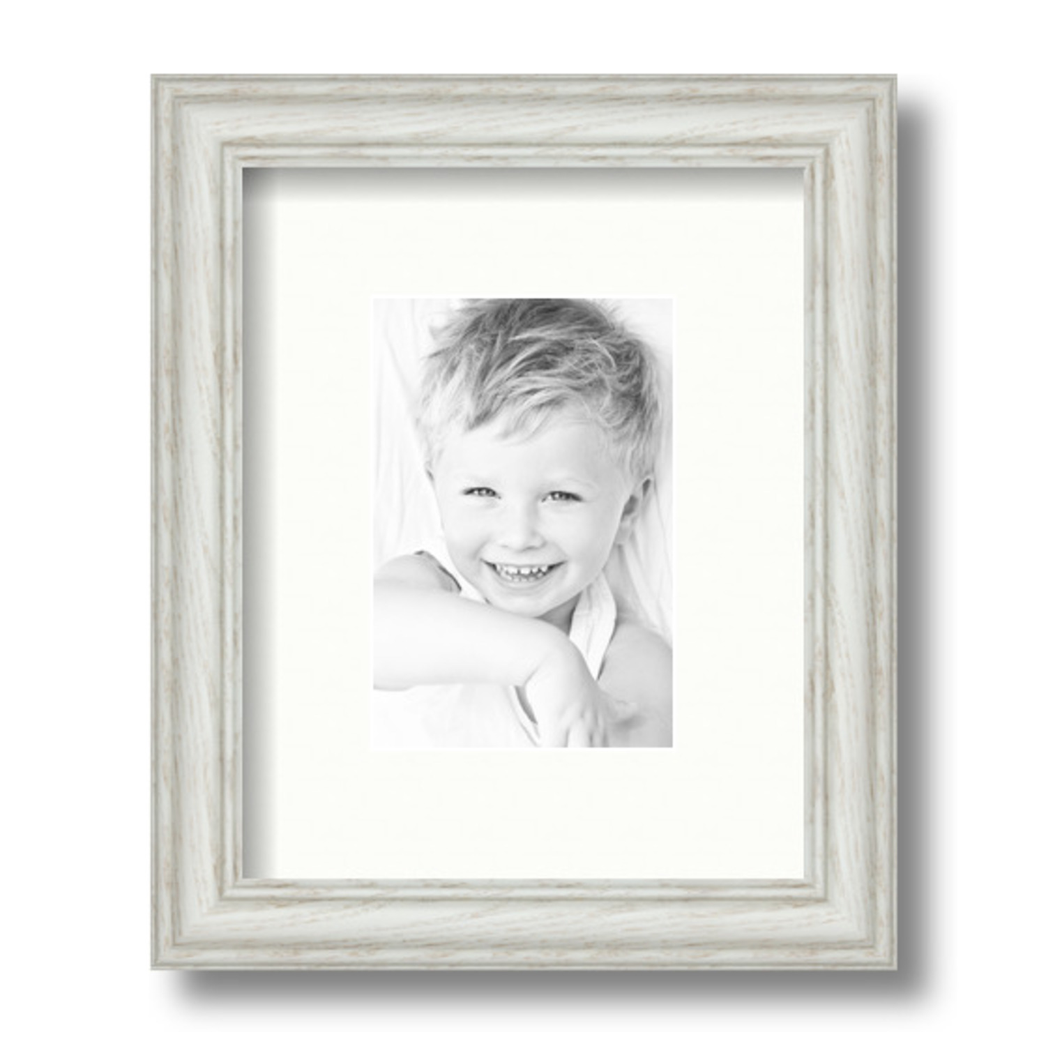 ArtToFrames Matted 8x10 White Picture Frame with 2" Mat, 4x6 Opening 4098