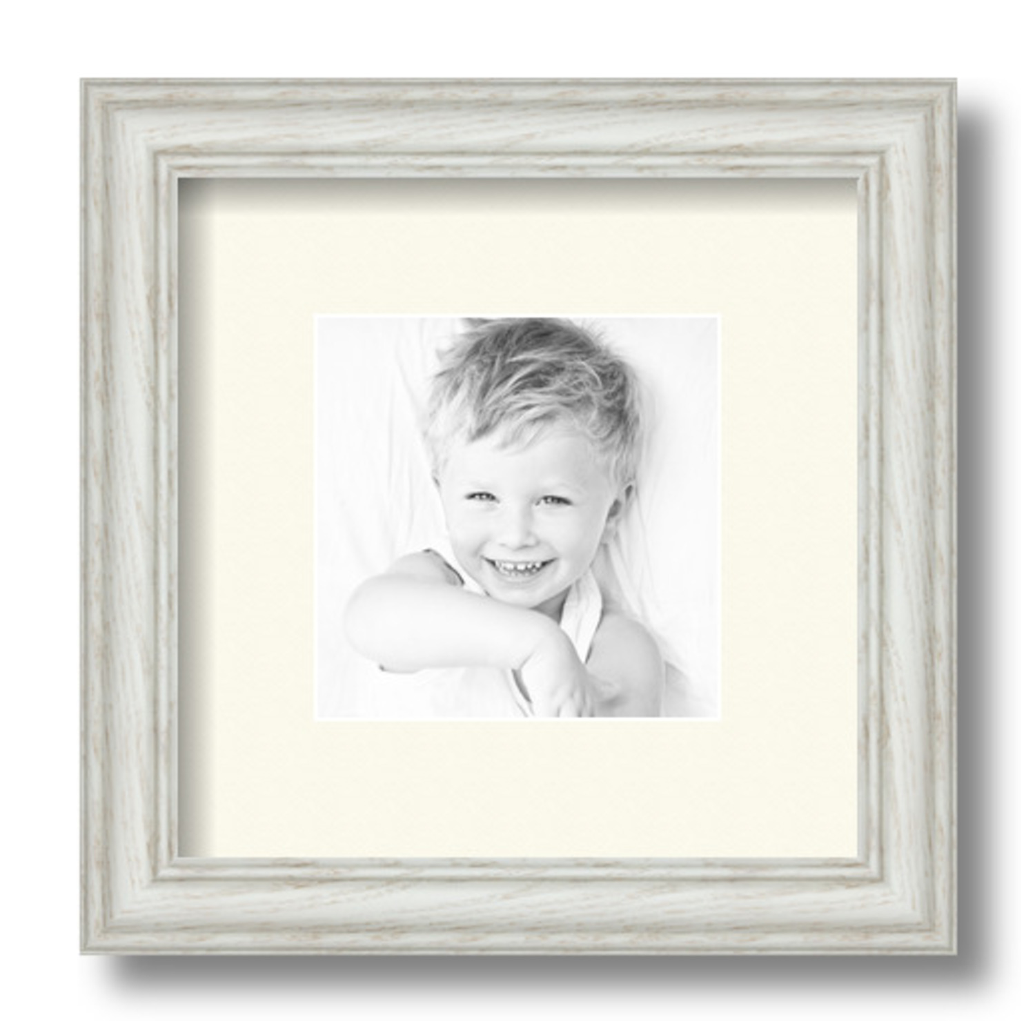 ArtToFrames Matted 9x9 White Picture Frame with 2" Mat, 5x5 Opening 4098