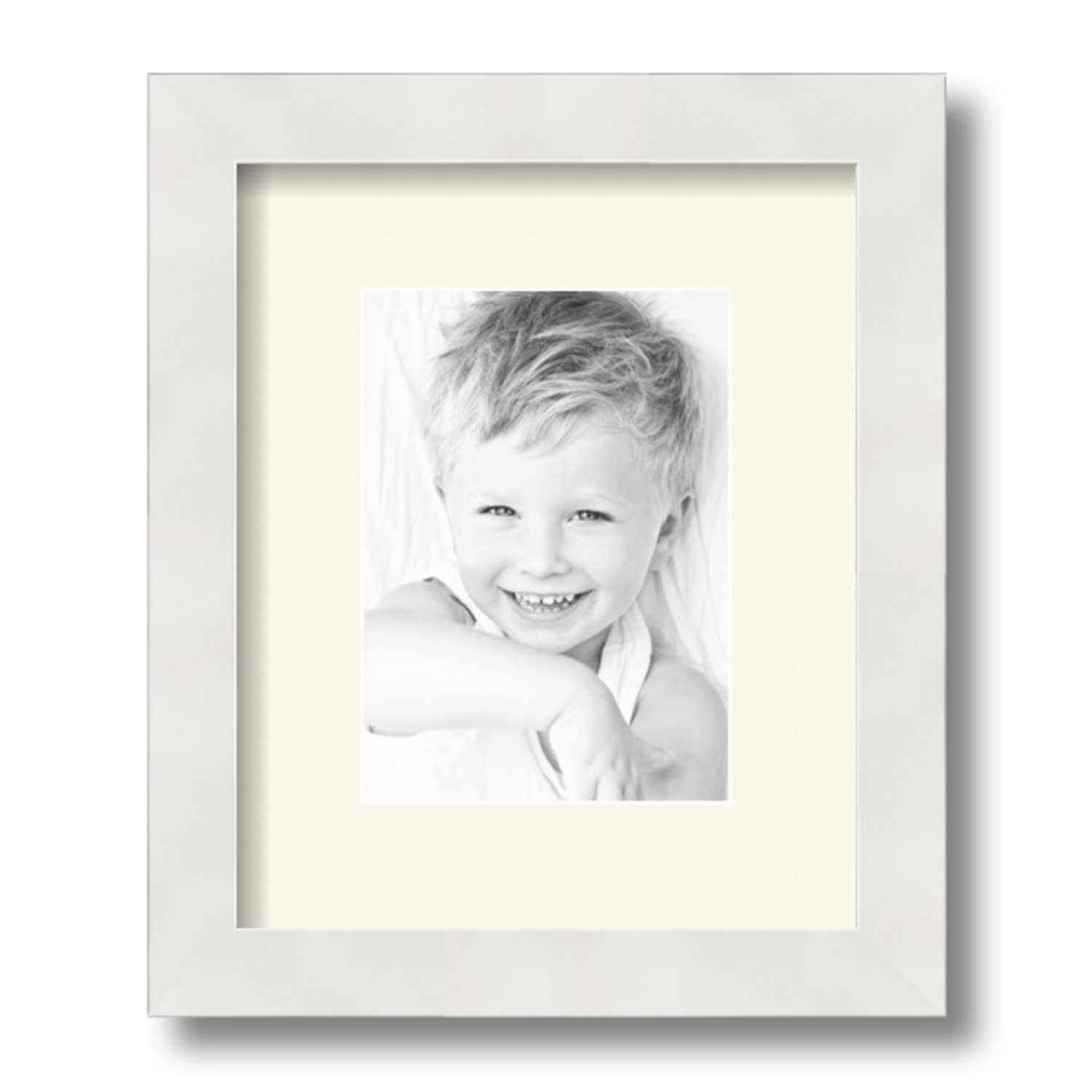 ArtToFrames Matted 9x11 White Picture Frame with 2" Mat, 5x7 Opening 3966