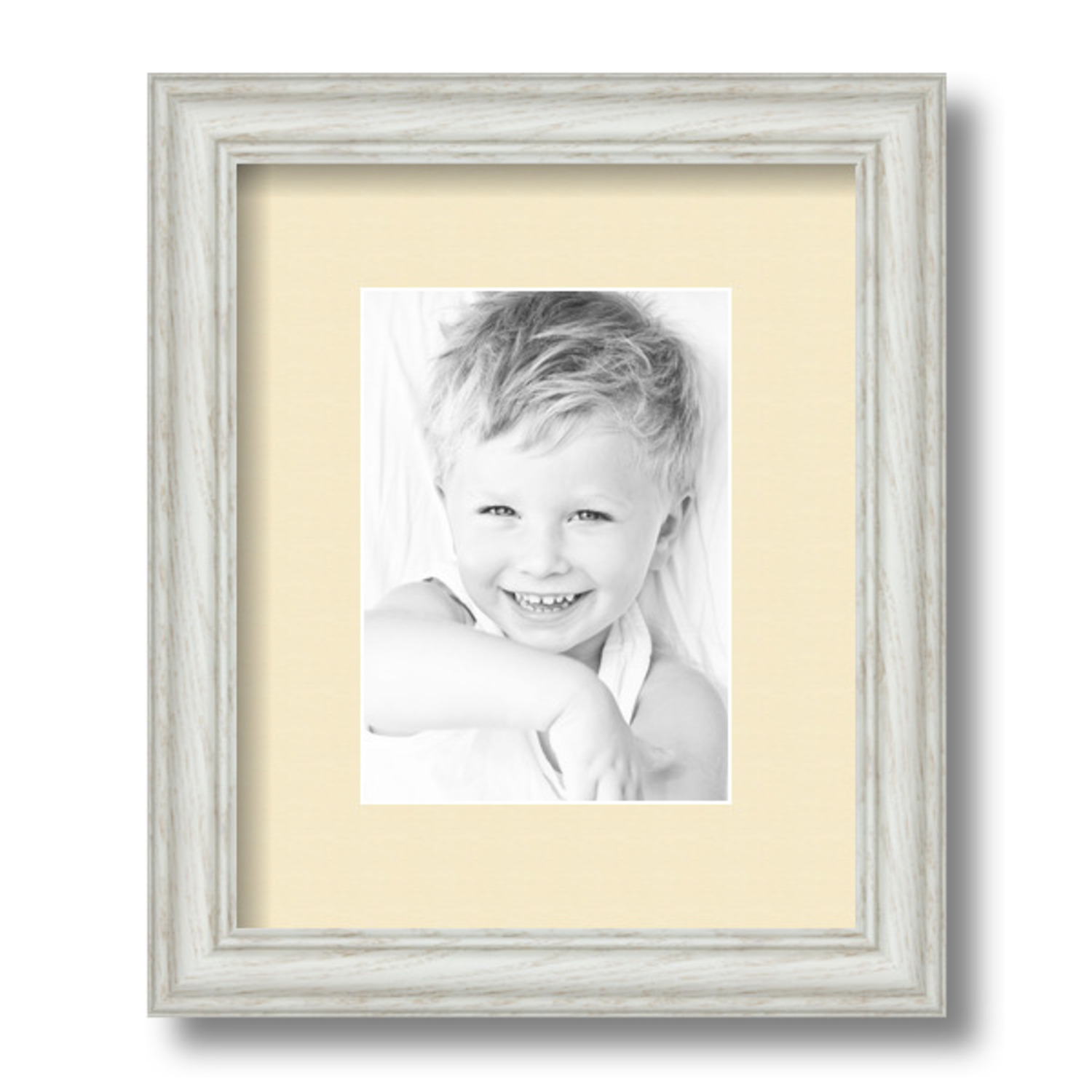 ArtToFrames Matted 9x11 White Picture Frame with 2" Mat, 5x7 Opening 4098