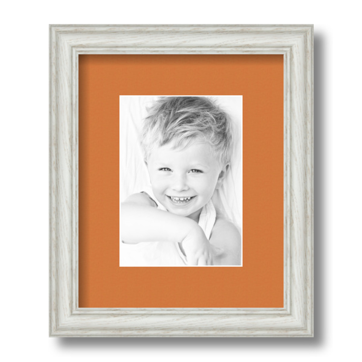 ArtToFrames Matted 9x11 White Picture Frame with 2" Mat, 5x7 Opening 4098