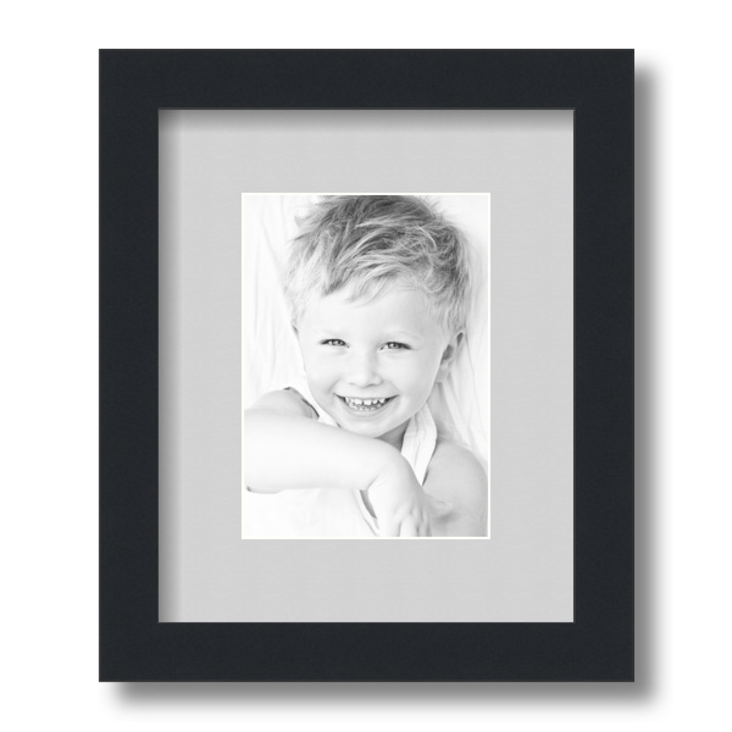 ArtToFrames Matted 9x11 Black Picture Frame with 2" Mat, 5x7 Opening 3926