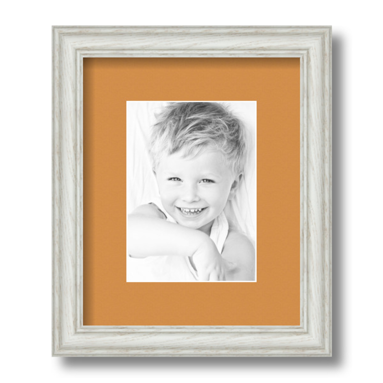 ArtToFrames Matted 9x11 White Picture Frame with 2" Mat, 5x7 Opening 4098