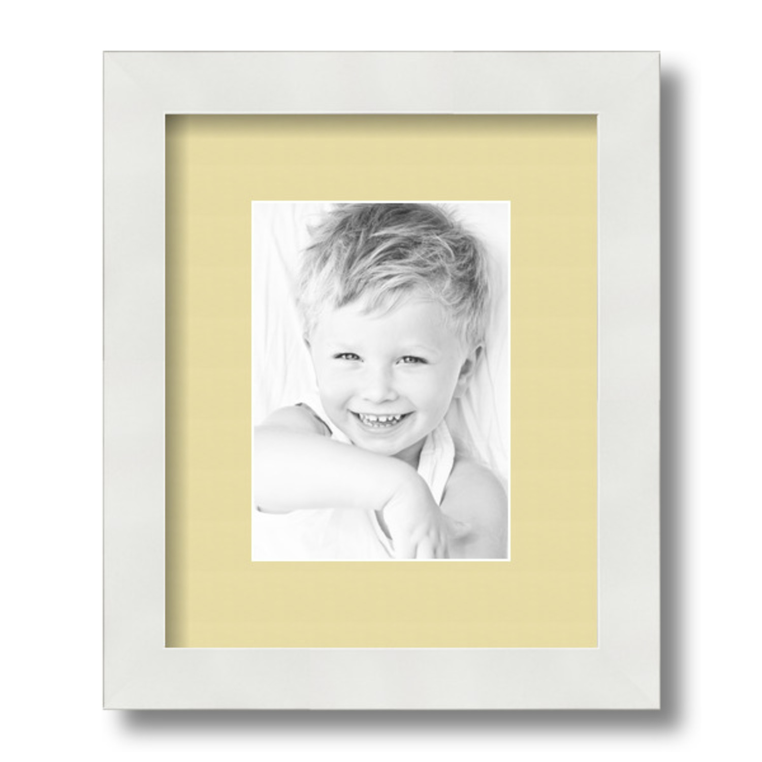 ArtToFrames Matted 9x11 White Picture Frame with 2" Mat, 5x7 Opening 3966