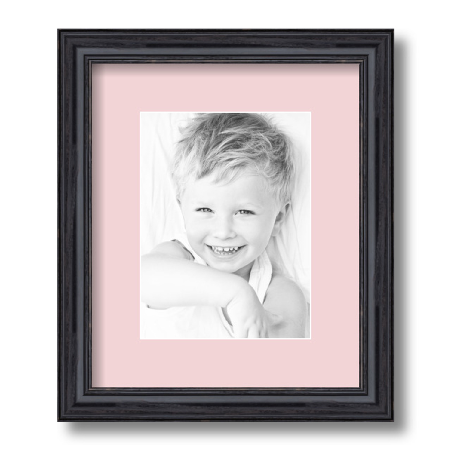 ArtToFrames Matted 10x12 Black Picture Frame with 2" Mat, 6x8 Opening 4083