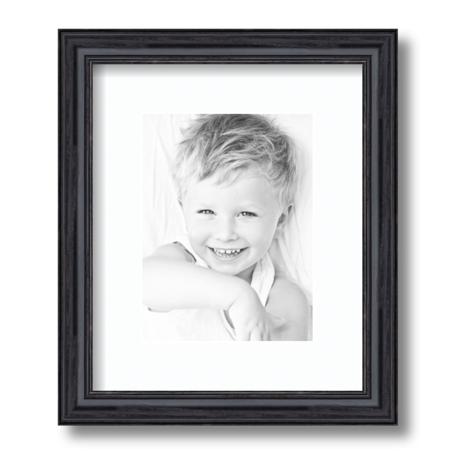 ArtToFrames Matted 10x12 Black Picture Frame with 2" Mat, 6x8 Opening 4083