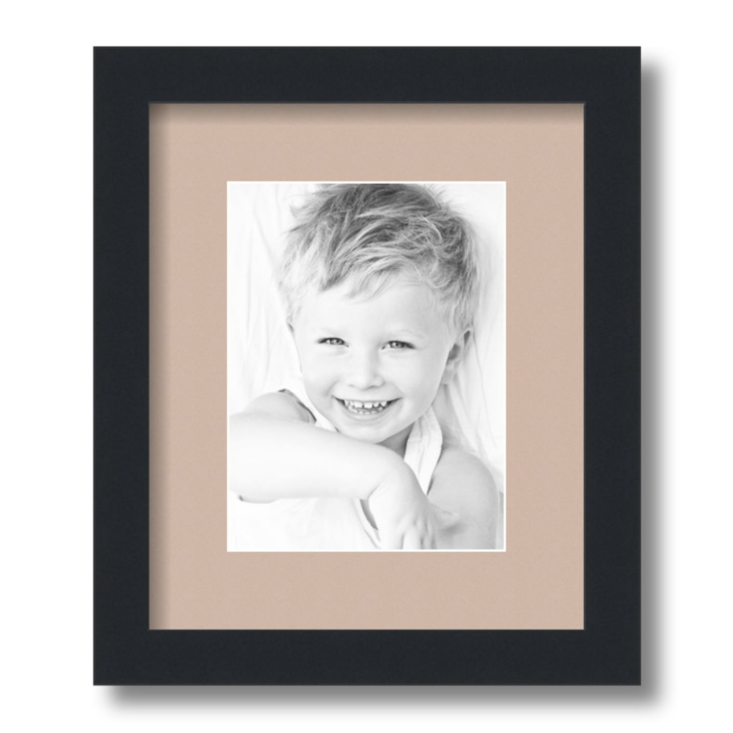 ArtToFrames Matted 10x12 Black Picture Frame with 2" Mat, 6x8 Opening 3926