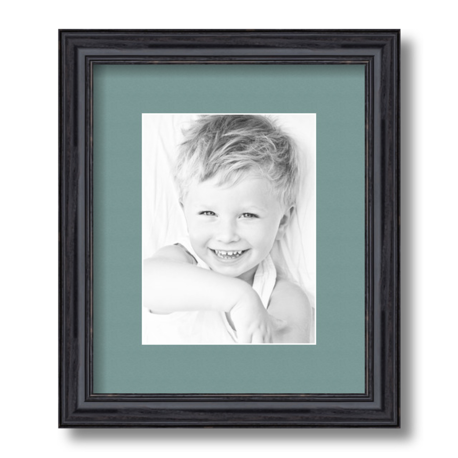 ArtToFrames Matted 10x12 Black Picture Frame with 2" Mat, 6x8 Opening 4083