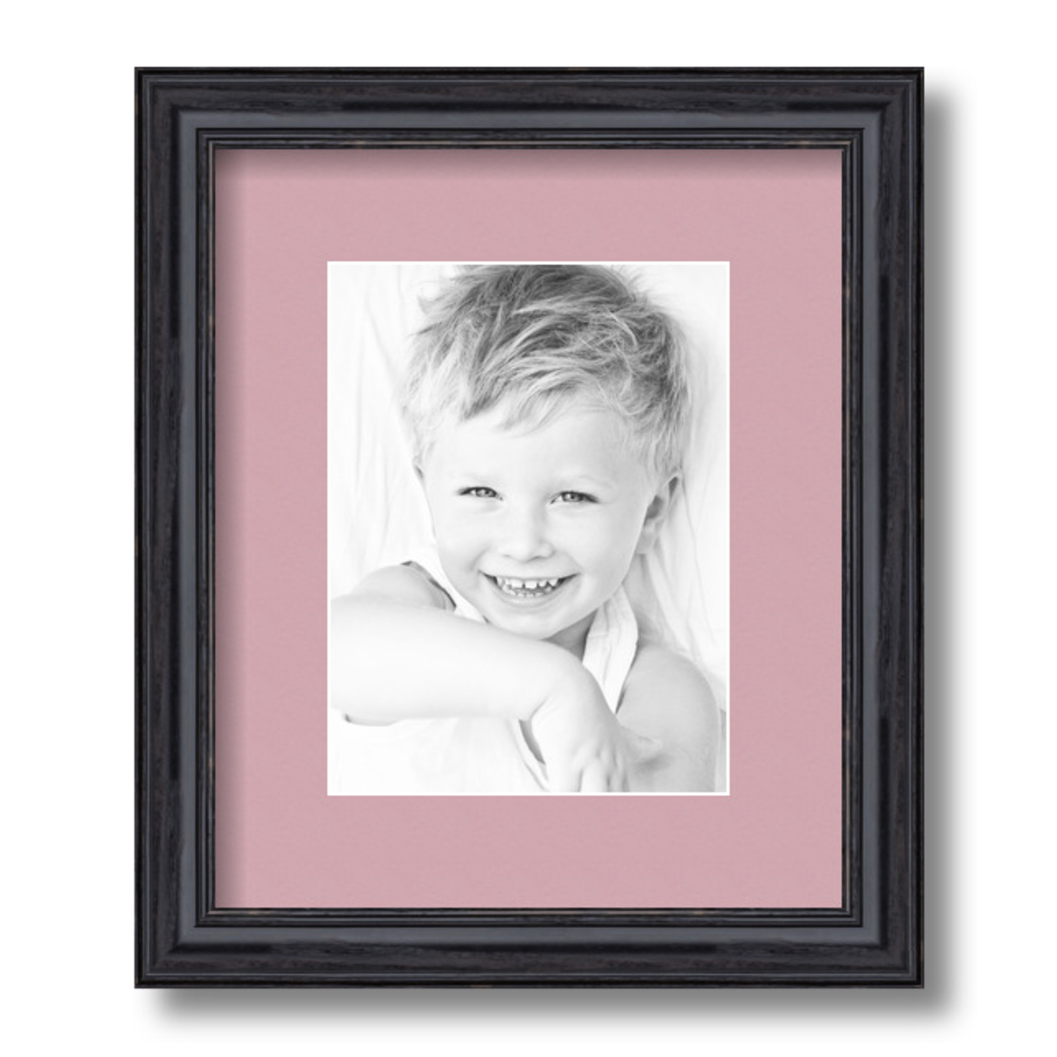 ArtToFrames Matted 10x12 Black Picture Frame with 2" Mat, 6x8 Opening 4083