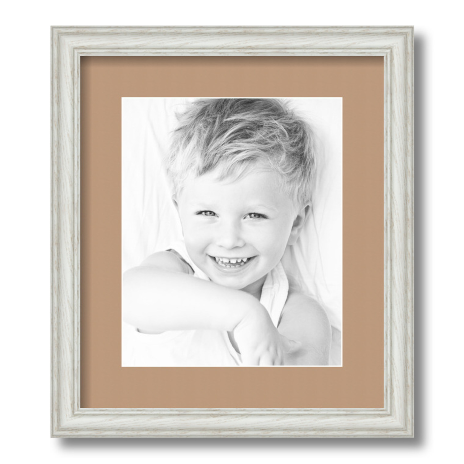 ArtToFrames Matted 12.5x15 White Picture Frame with 2" Mat, 8.5x11 Opening 4098