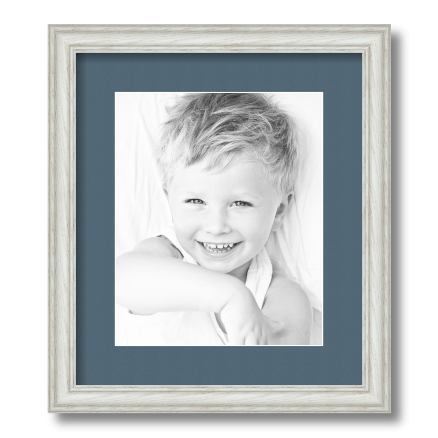 ArtToFrames Matted 12.5x15 White Picture Frame with 2" Mat, 8.5x11 Opening 4098