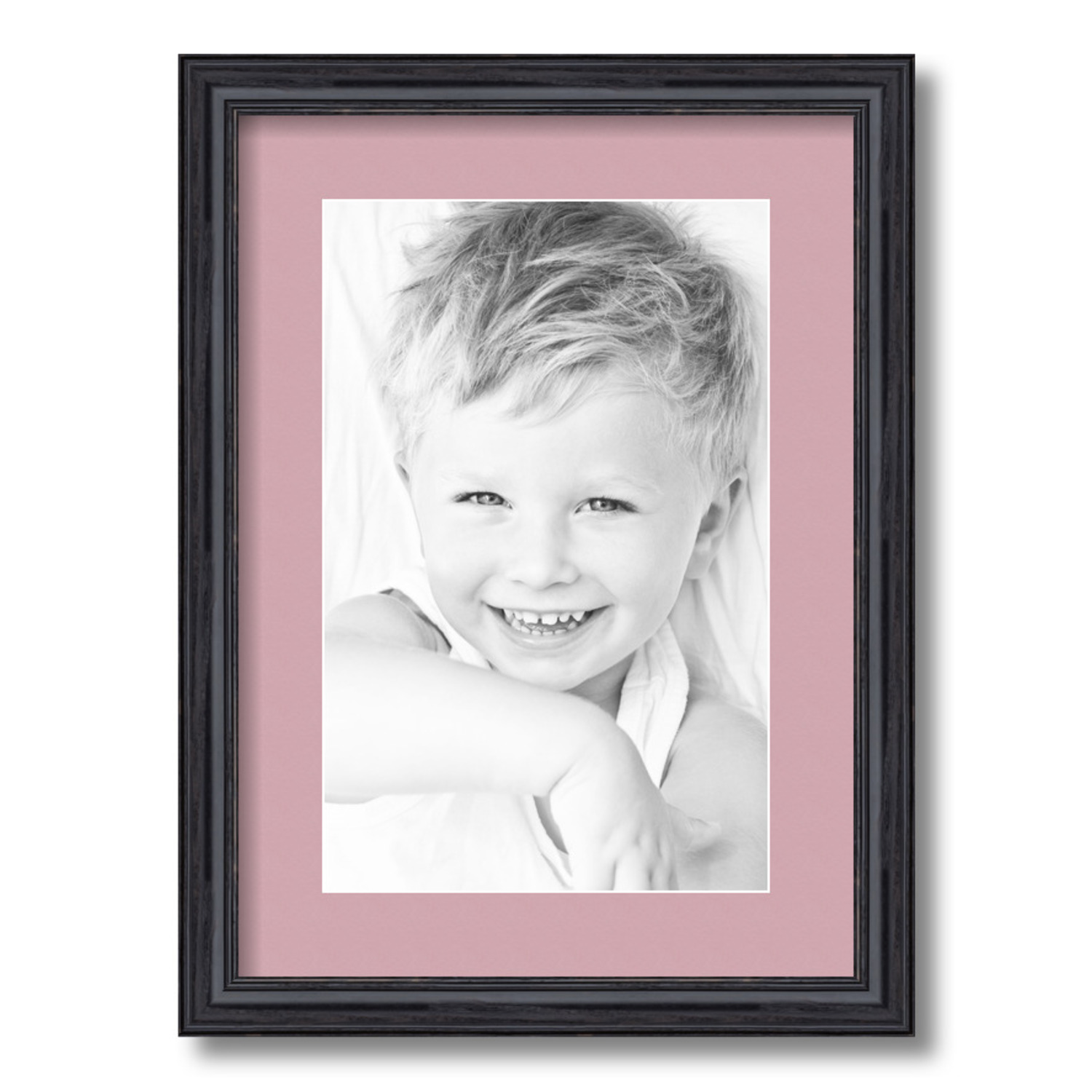 ArtToFrames Matted 12.5x18 Black Picture Frame with 2" Mat, 8.5x14 Opening 4083