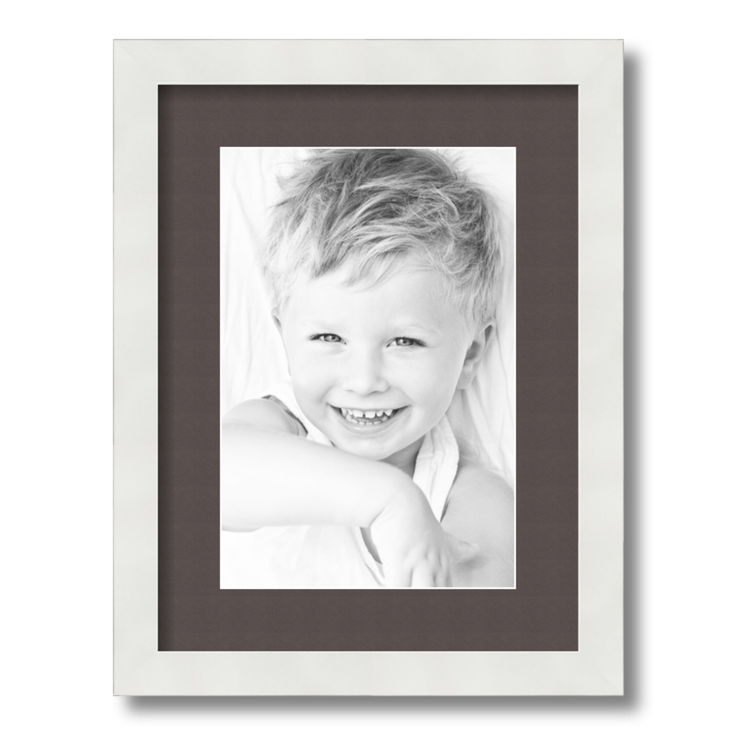 ArtToFrames Matted 12x16 White Picture Frame with 2" Mat, 8x12 Opening 3966