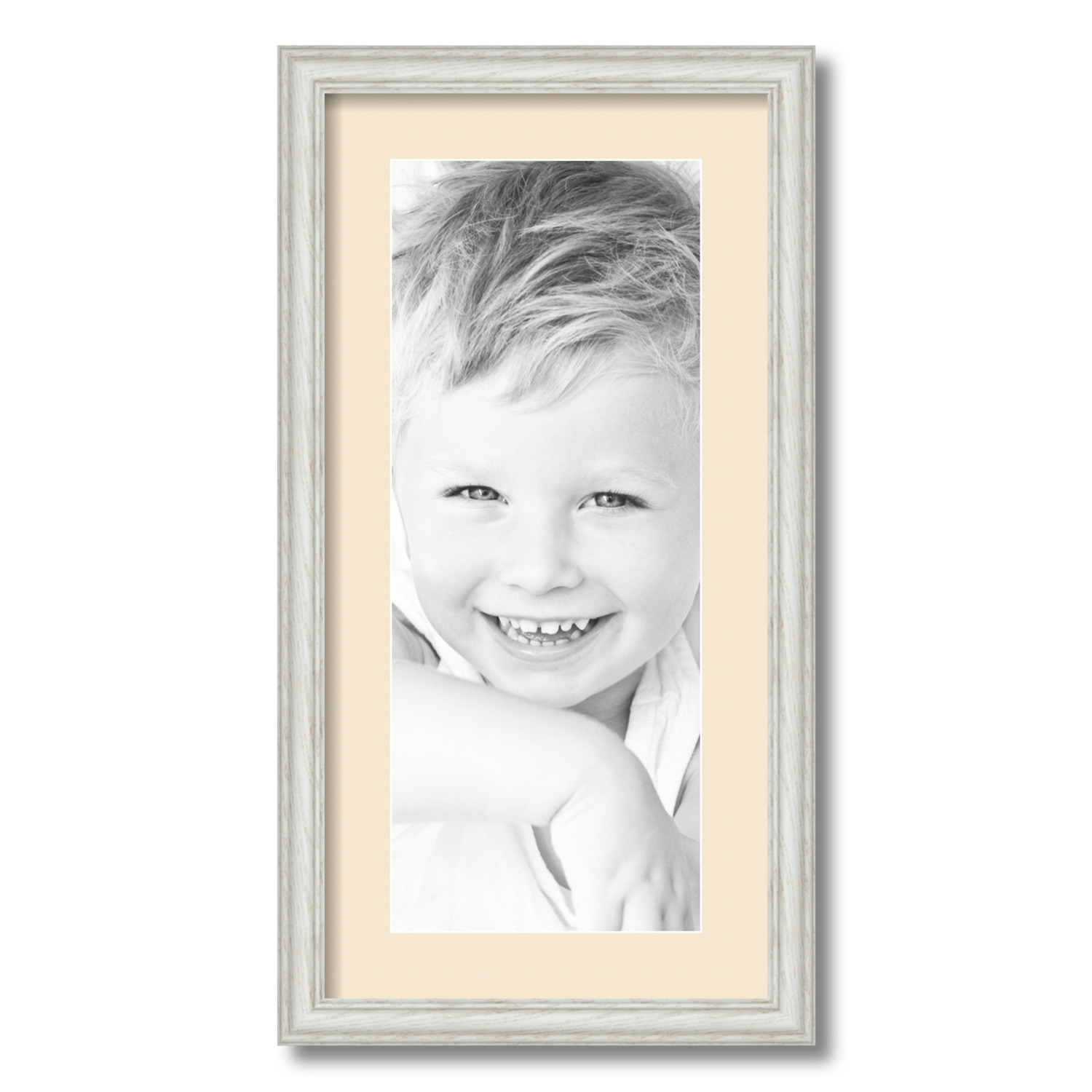 ArtToFrames Matted 12x24 White Picture Frame with 2" Mat, 8x20 Opening 4098