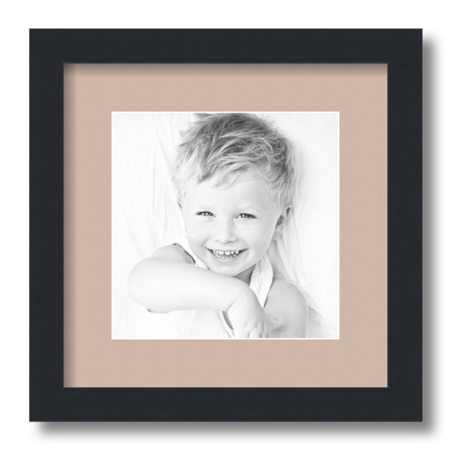 ArtToFrames Matted 12x12 Black Picture Frame with 2" Mat, 8x8 Opening 3926